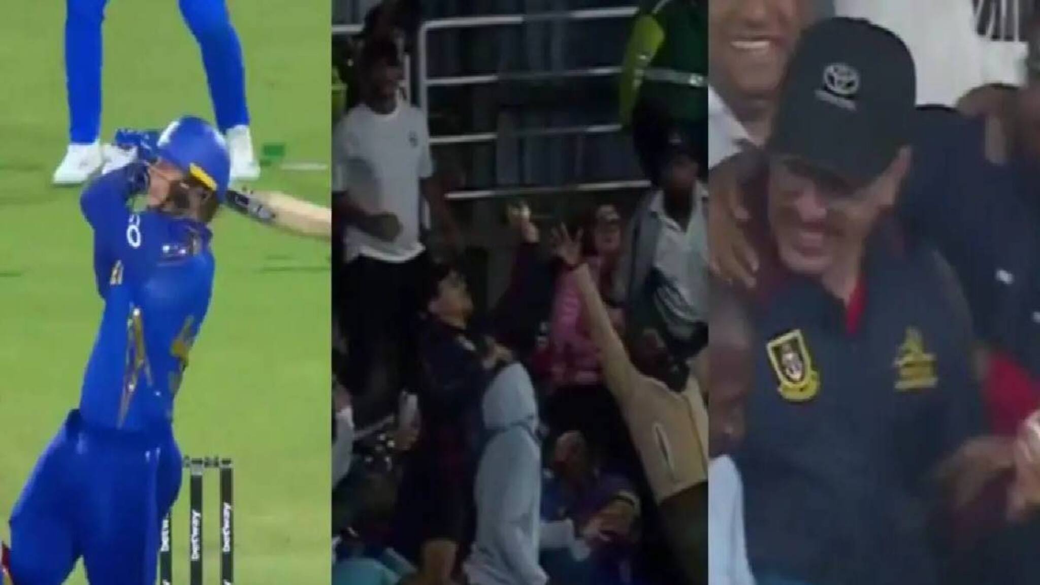 ബാറ്റ്സ്മാൻ പറത്തിയ സിക്സർ ഗ്യാലറിയിലിരുന്ന് ഒറ്റക്കൈകൊണ്ട് പിടിച്ച ആരാധകന് ലഭിച്ചത് 1.07 കോടി രൂപ