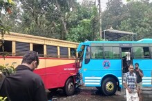 തൃശൂരിൽ കെഎസ്ആർടിസി ബസും സ്വകാര്യബസും കൂട്ടിയിടിച്ച് നിരവധിപേർക്ക് പരിക്ക്
