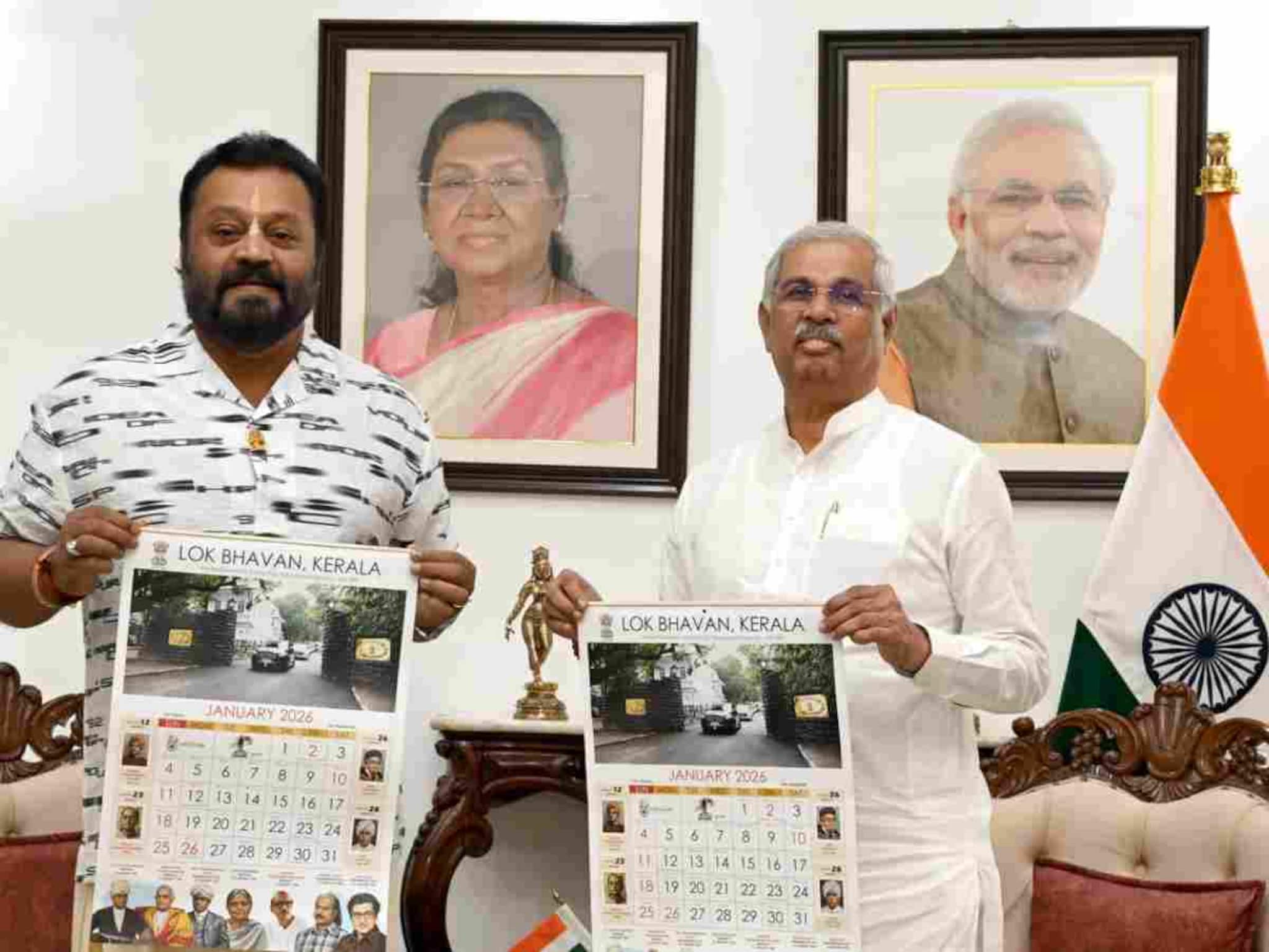 ലോക്ഭവന്റെ കലണ്ടറിൽ സവർക്കറുടെ ചിത്രം; ഒപ്പം മന്നവും ഇഎംഎസും വൈക്കം മുഹമ്മദ് ബഷീറും പ്രേംനസീറും