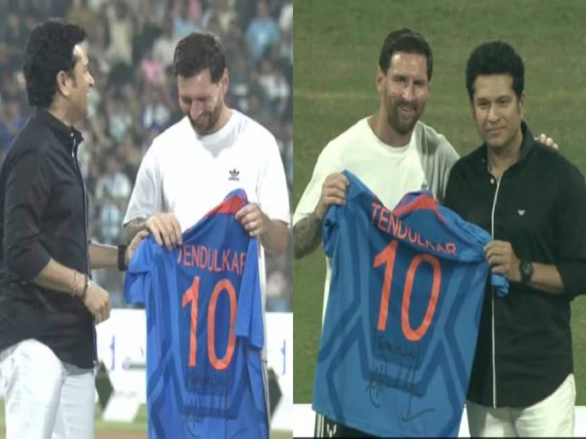 Messi GOAT India Tour 2025 | രണ്ട് ഇതിഹാസങ്ങൾ ഒറ്റ ഫ്രെയ്മിൽ ! 2011 ലോകകപ്പ് ജേഴ്സി മെസിക്ക് സമ്മാനിച്ച് സച്ചിൻ Messi GOAT India Tour 2025 | രണ്ട് ഇതിഹാസങ്ങൾ ഒറ്റ ഫ്രെയ്മിൽ ! 2011 ലോകകപ്പ് ജേഴ്സി മെസിക്ക് സമ്മാനിച്ച് സച്ചിൻ
