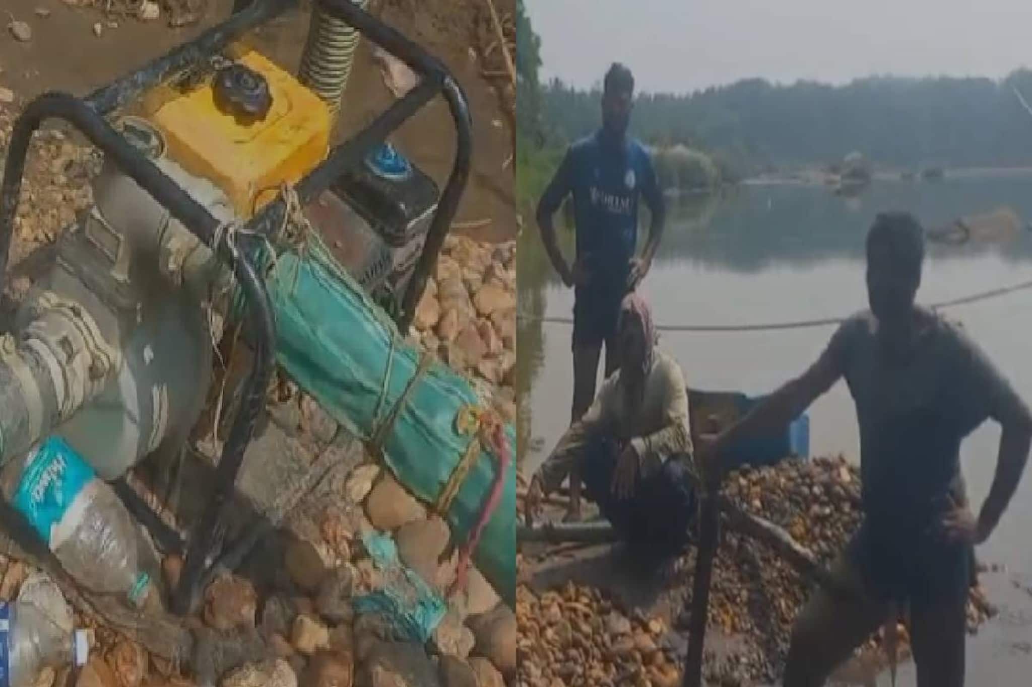 നിലമ്പൂർ വന മേഖലയോട് ചേർന്നുള്ള പുഴയിൽ സ്വർണ ഖനനം നടത്തിയ 7 പേർ പിടിയിൽ