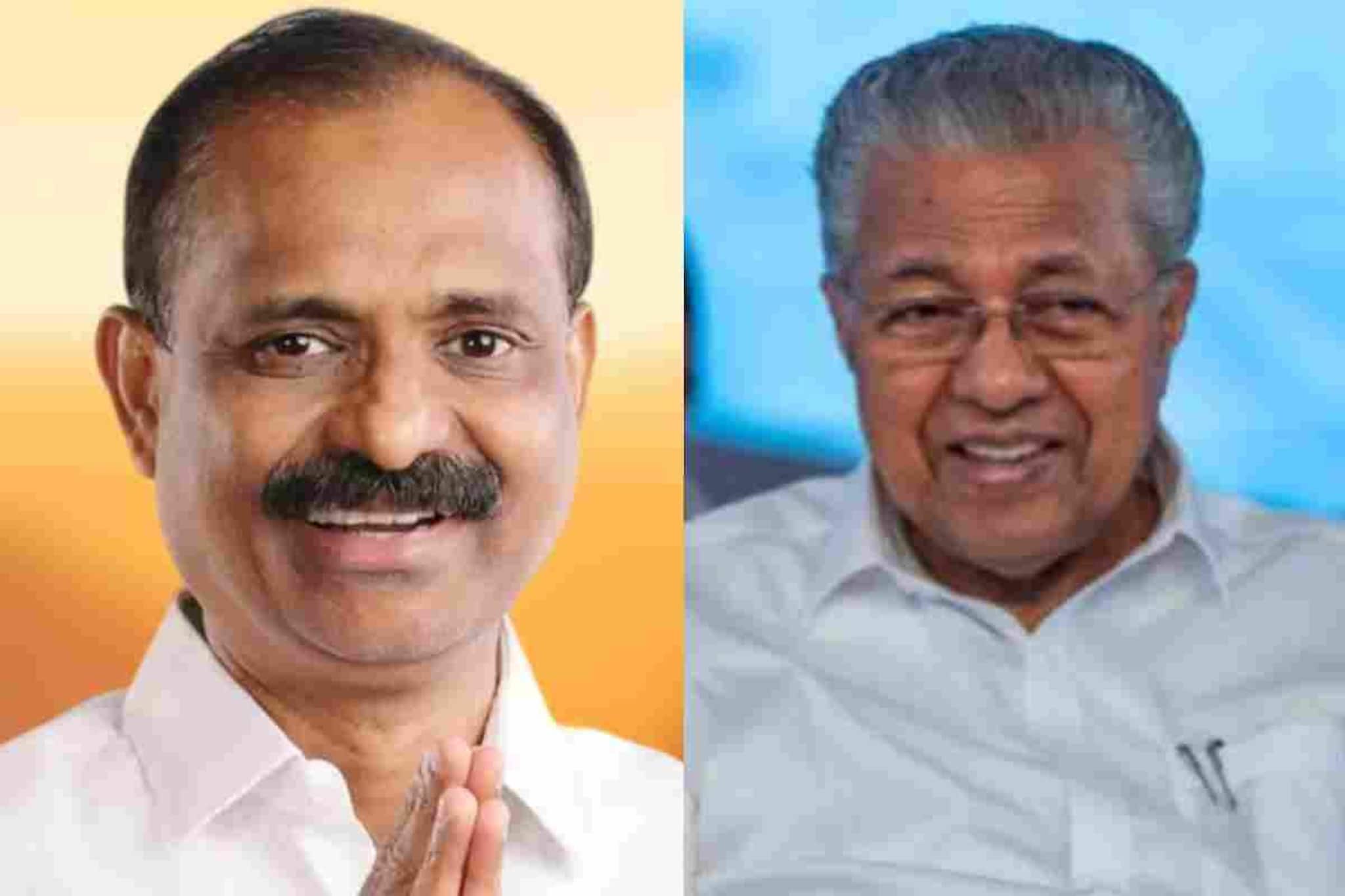 തിരുവനന്തപുരത്തെ ബിജെപി മേയര്‍ സ്ഥാനാർത്ഥി വി വി രാജേഷിന് മുഖ്യമന്ത്രിയുടെ ആശംസ