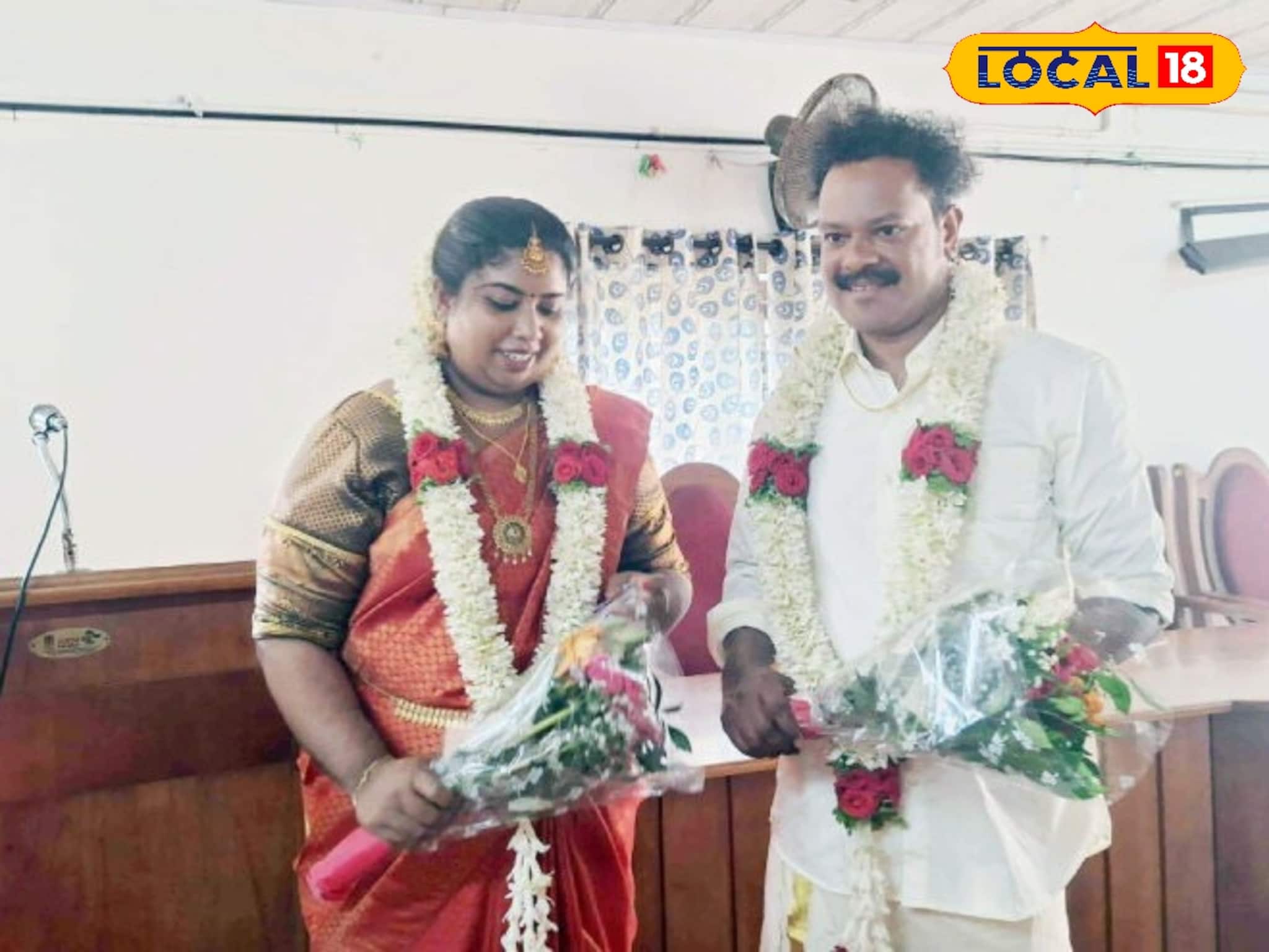 ആഡംബരങ്ങളില്ല, ആൾക്കൂട്ടവുമില്ല; കുന്നോത്ത് പറമ്പ് പഞ്ചായത്ത് ഹാളിൽ മംഗല്യം ചാർത്തി ചന്ദ്രനും ഗാനയും ആഡംബരങ്ങളില്ല, ആൾക്കൂട്ടവുമില്ല; കുന്നോത്ത് പറമ്പ് പഞ്ചായത്ത് ഹാളിൽ മംഗല്യം ചാർത്തി ചന്ദ്രനും ഗാനയും