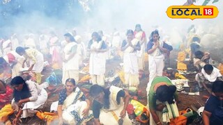 മകര പൊങ്കാല ഇടുന്ന ഭക്തർ 