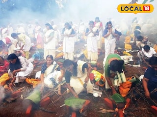 മകര പൊങ്കാല ഇടുന്ന ഭക്തർ 