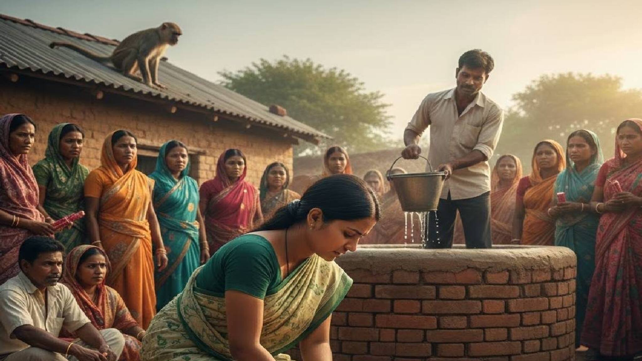 കുരങ്ങൻ  നവജാത ശിശുവിനെ അമ്മയുടെ കൈയിൽ നിന്ന് തട്ടിയെടുത്ത് കിണറ്റിലെറിഞ്ഞു