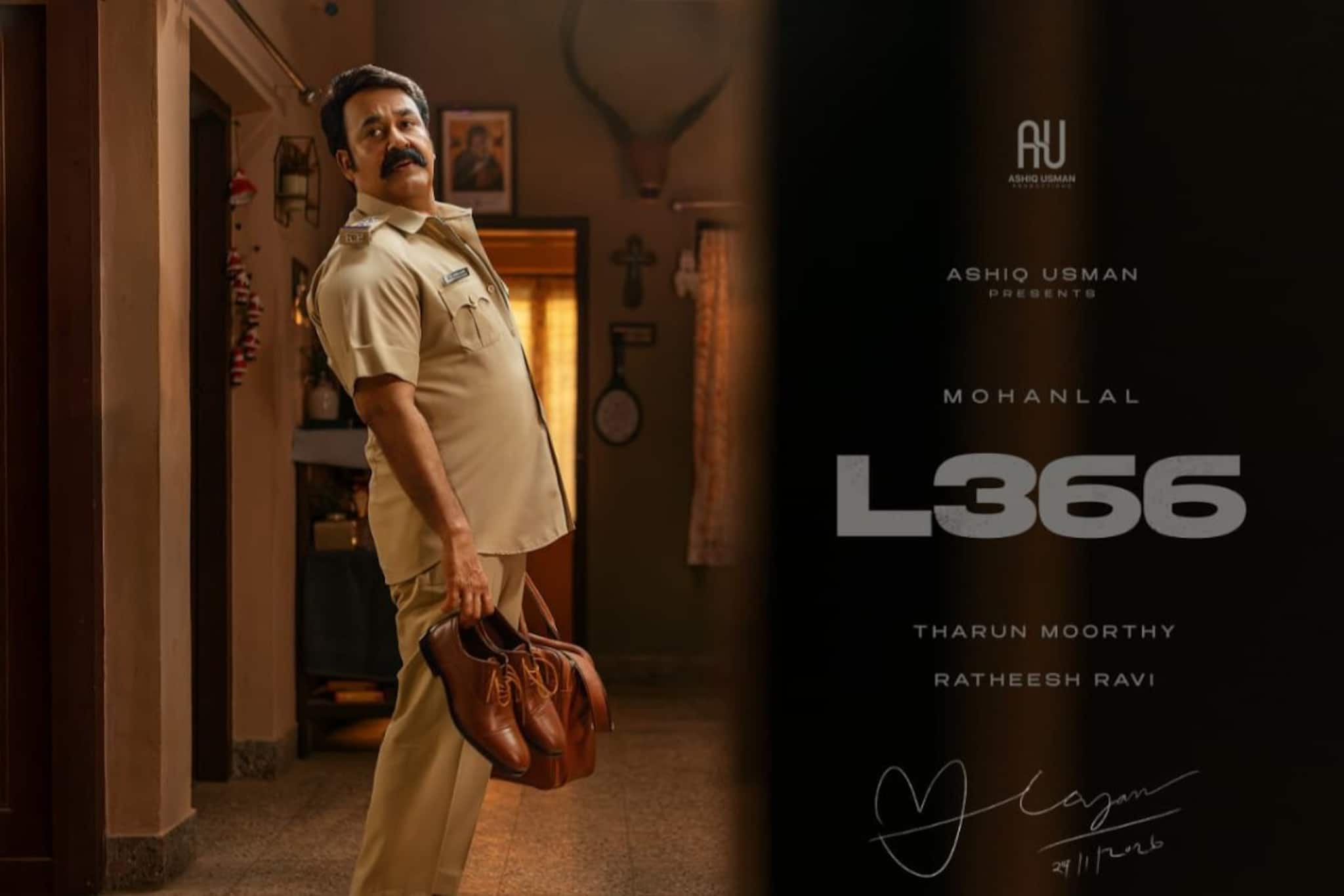 സബ് ഇൻസ്‌പെക്ടർ ടി.എസ്. ലൗലജനായി മോഹൻലാൽ; തരുൺ മൂർത്തി ചിത്രത്തിലെ ലുക്ക് വൈറൽ