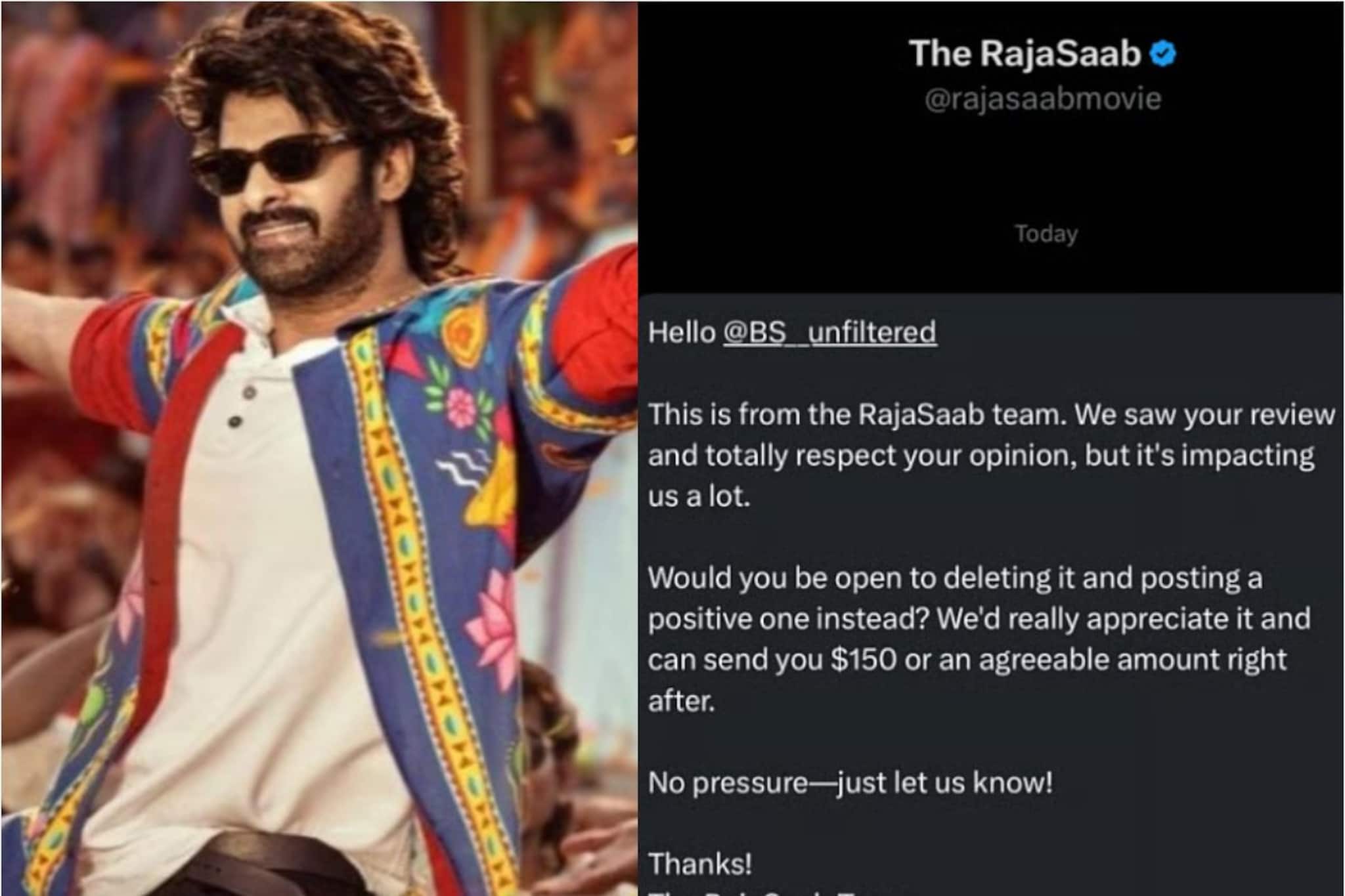 നെഗറ്റീവ് റിവ്യൂ എടുത്തുമാറ്റിയാൽ 14,000 രൂപ; പ്രഭാസിന്റെ 'ദി രാജാസാബ്' സംബന്ധിച്ച് പുതിയ വിവാദം