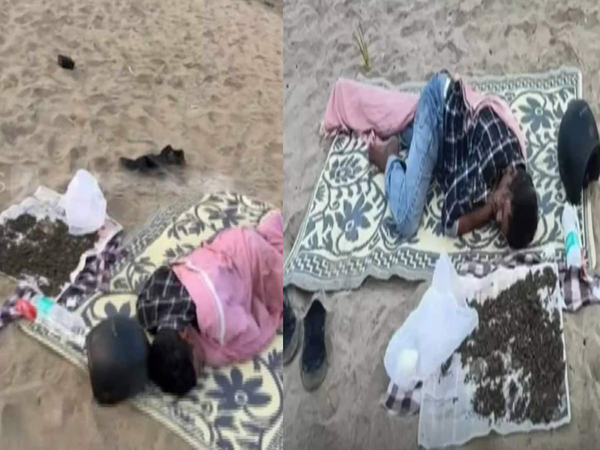 കോഴിക്കോട് ബീച്ചിൽ കിടന്നുറങ്ങിയ യുവാവ് പിടിയിൽ; ഒപ്പം ഉണക്കാനിട്ട കഞ്ചാവും