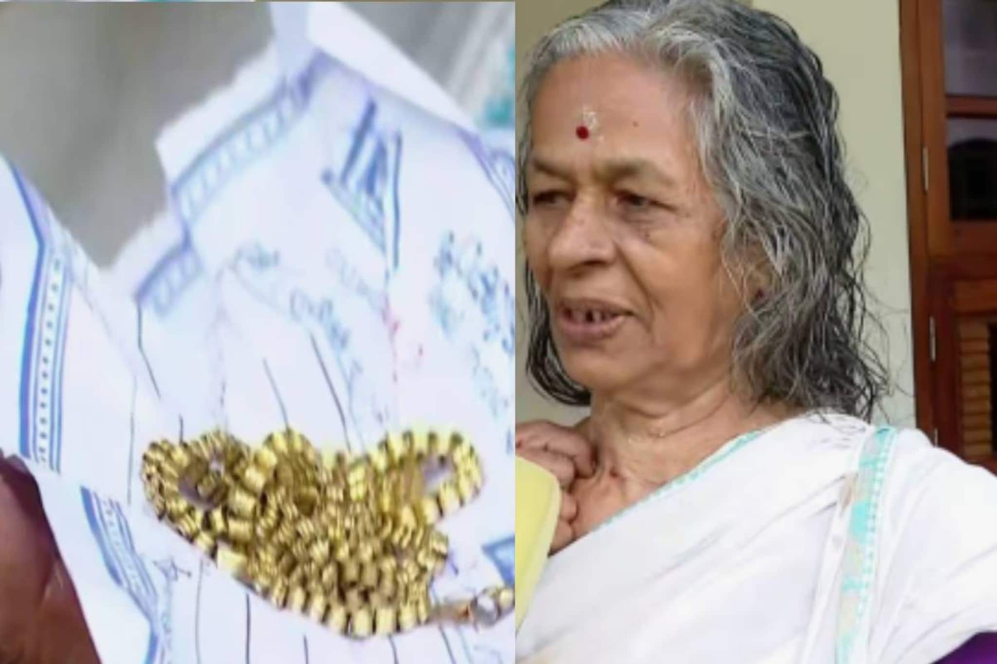 സ്വർണമാലയ്ക്ക് വേണ്ടി കത്തികാട്ടി ഭീഷണിപ്പെടുത്തിയ കള്ളനെ അതേ കത്തികൊണ്ട് വിരട്ടി 77-കാരി