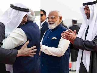 യുഎഇ പ്രസിഡന്റ് ഷെയ്ഖ് മുഹമ്മദ് ബിൻ സായിദ് അൽ നഹ്യാനും ഇന്ത്യൻ പ്രധാനമന്ത്രി നരേന്ദ്ര മോദിയും