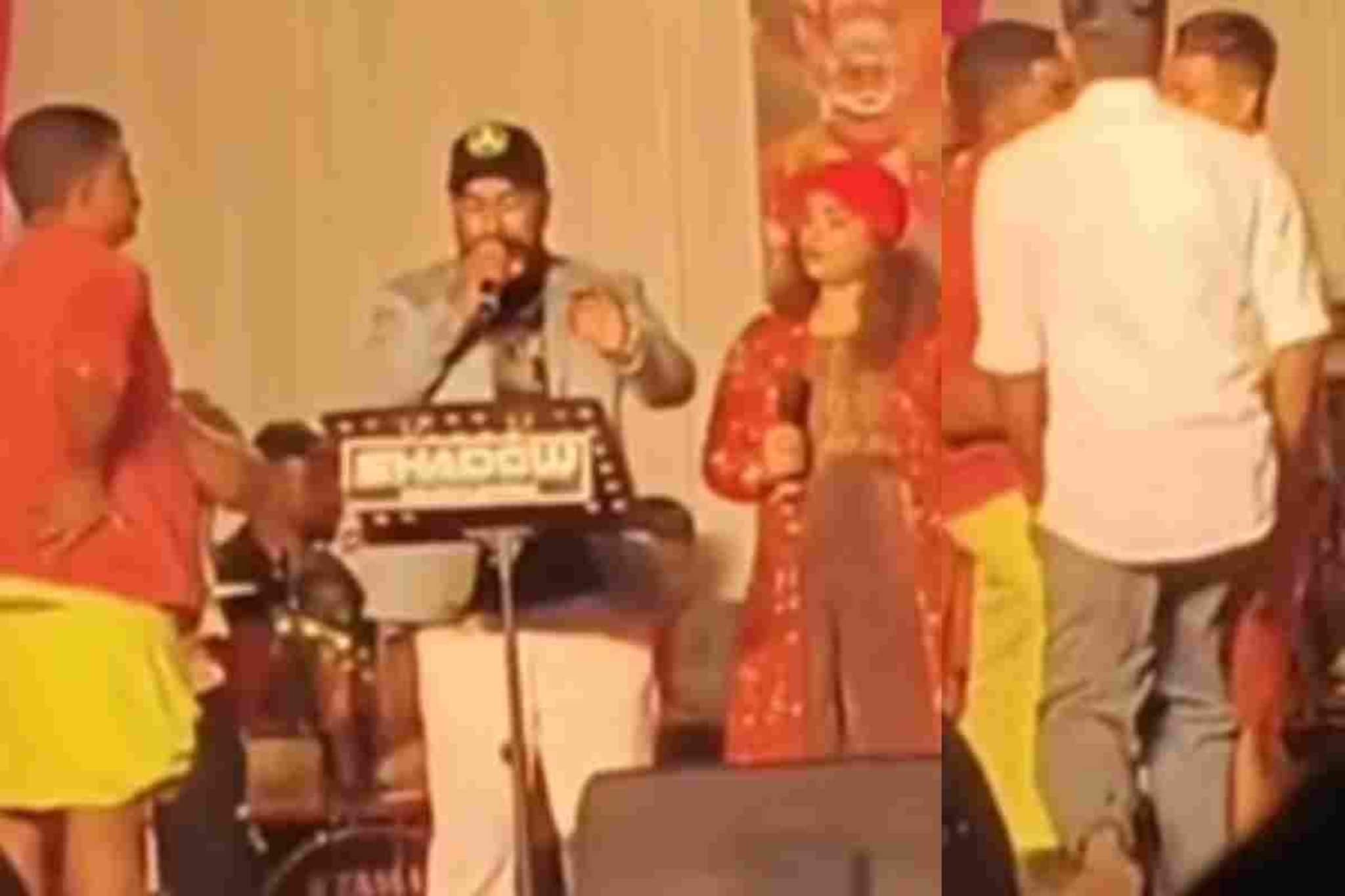 കണ്ണൂരിൽ ക്ഷേത്രത്തിലെ ഗാ‌നമേളയ്ക്കിടെ ഗണഗീതം പാടിയത് സിപിഎം പ്രവർത്തകർ തടസപ്പെടുത്തി; സംഘർഷം