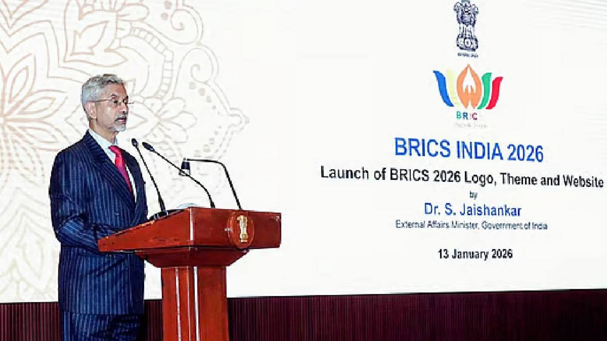 താമരയിൽ നമസ്‌തേ! ബ്രിക്സ് സമ്മേളനം ഇന്ത്യയിൽ; വെബ്സൈറ്റും ലോഗോയും പ്രമേയവും പുറത്തിറക്കി