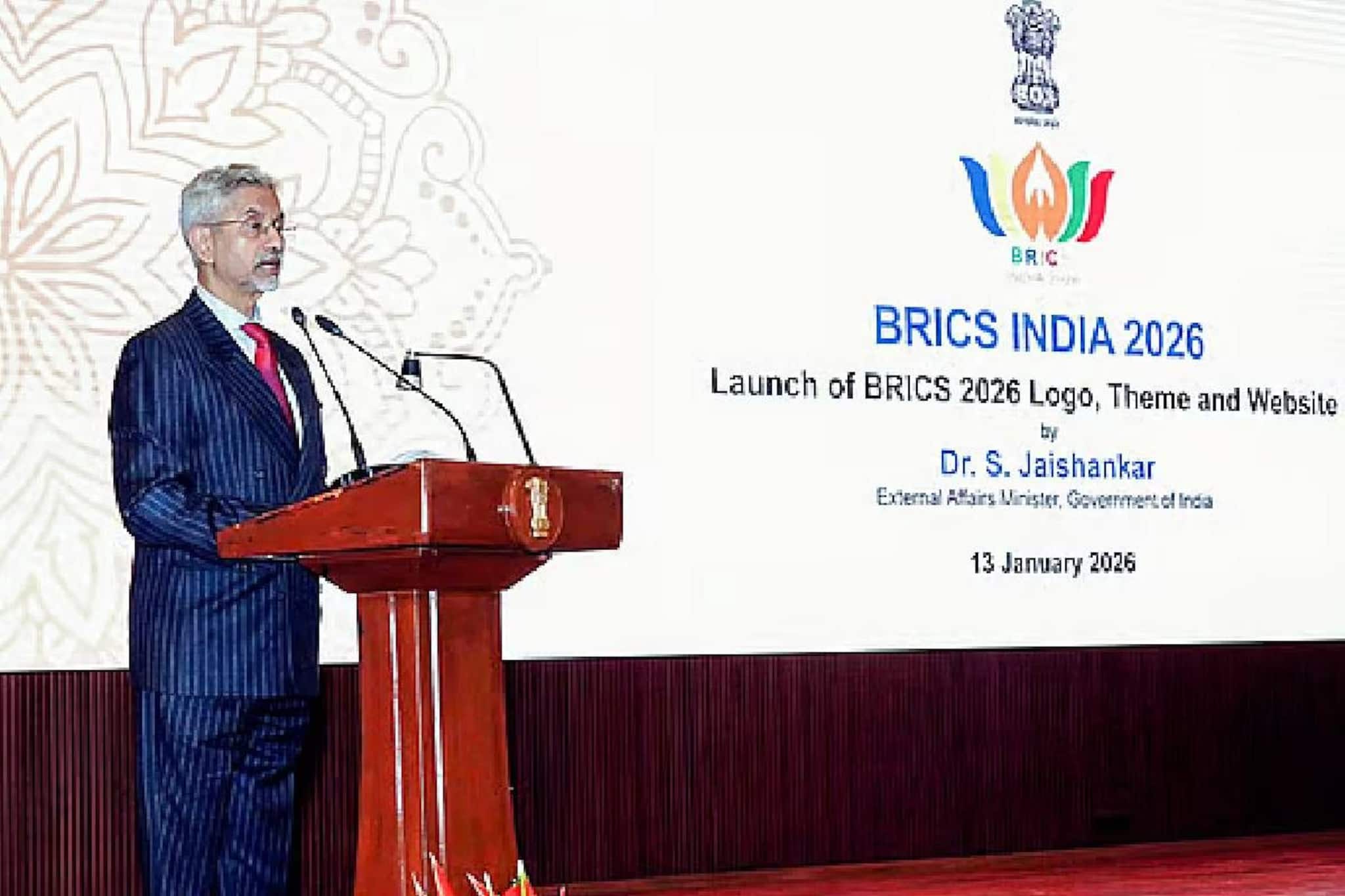 താമരയിൽ നമസ്‌തേ! ബ്രിക്സ് സമ്മേളനം ഇന്ത്യയിൽ; വെബ്സൈറ്റും ലോഗോയും പ്രമേയവും പുറത്തിറക്കി