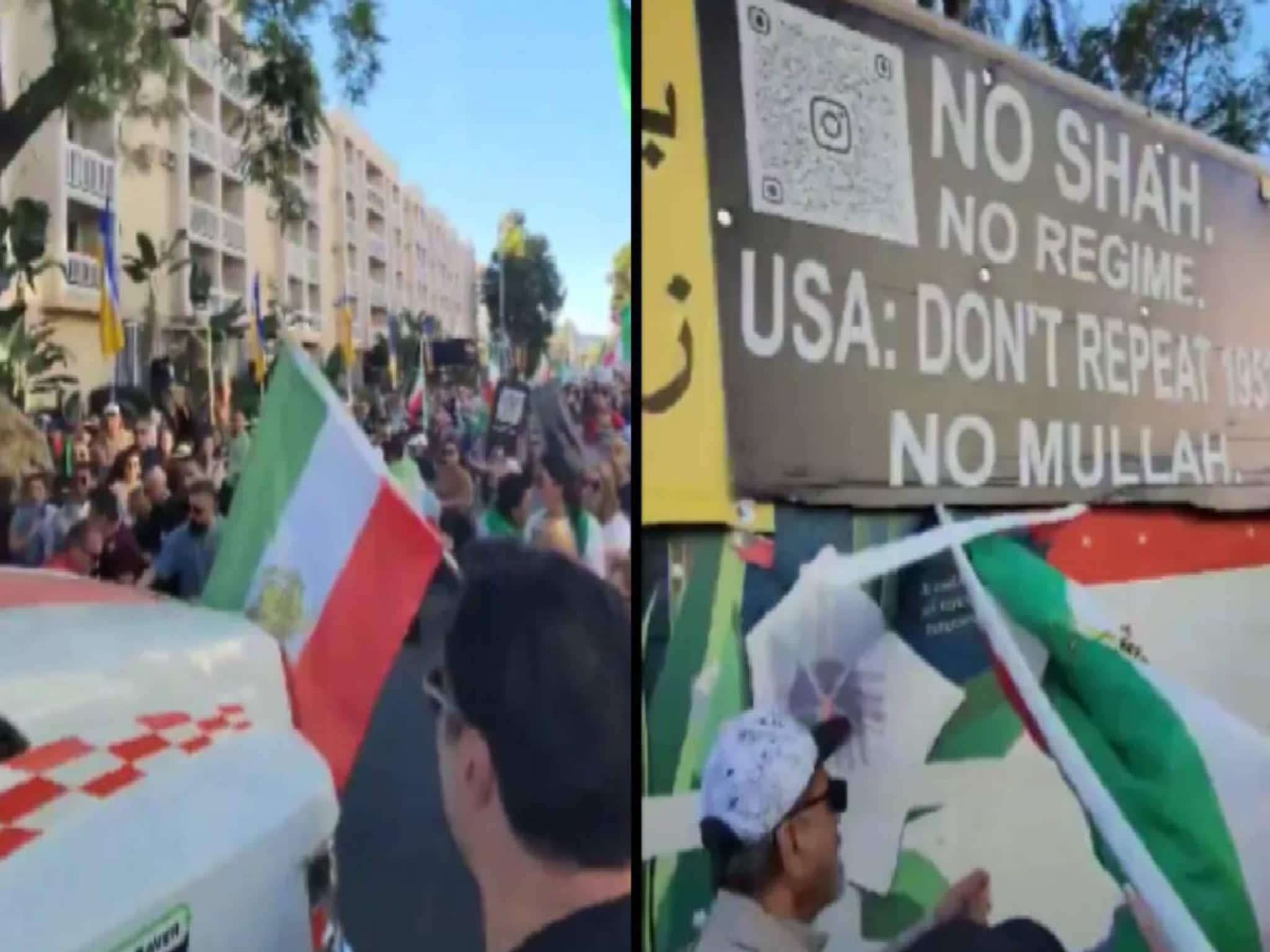 യുഎസില്‍ ഇറാന്‍ പ്രതിഷേധത്തെ പിന്തുണച്ച് നടന്ന ആള്‍ക്കൂട്ട പ്രകടനത്തിനിടയിലേക്ക് ട്രക്ക് ഓടിച്ചുകയറ്റി