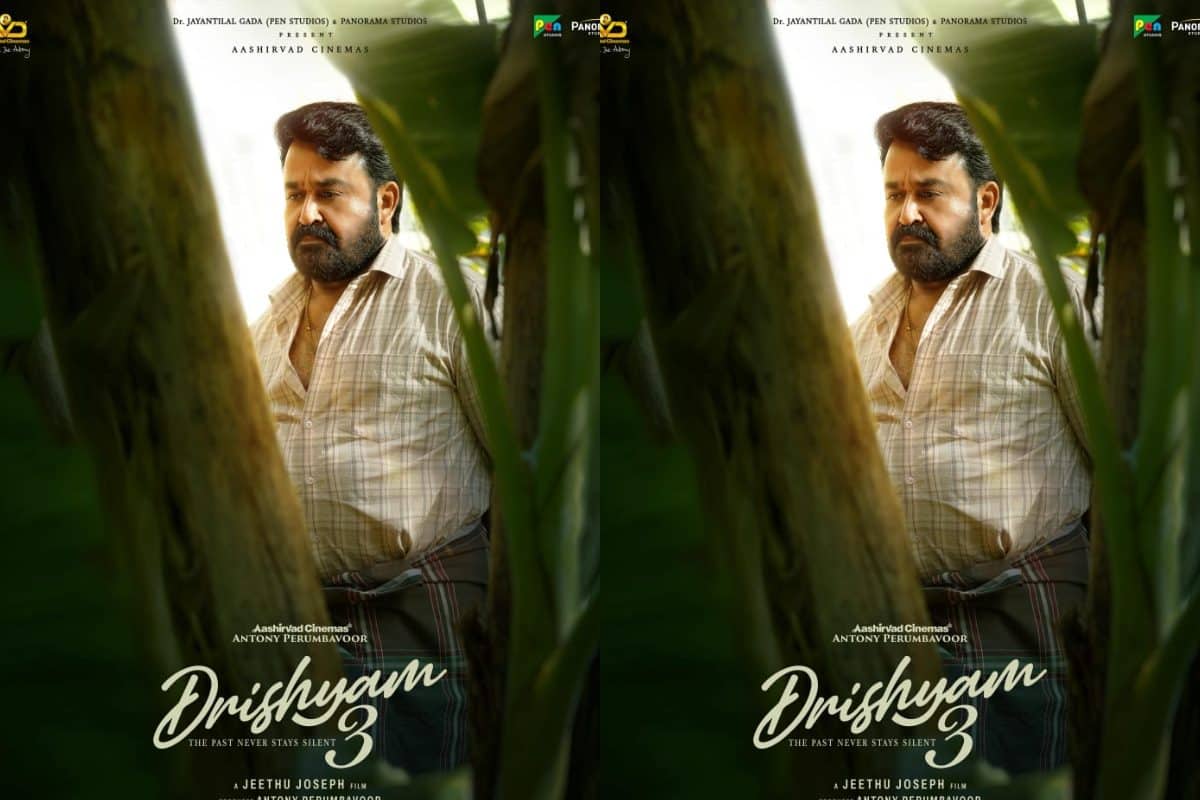 വാഴത്തോപ്പിൽ ഒറ്റപ്പെട്ടു നിൽക്കുന്ന ജോർജുകുട്ടി; വേഷം കൈലിമുണ്ടും ഷർട്ടും; പുത്തൻ അപ്ഡേറ്റുമായി 'ദൃശ്യം 3'