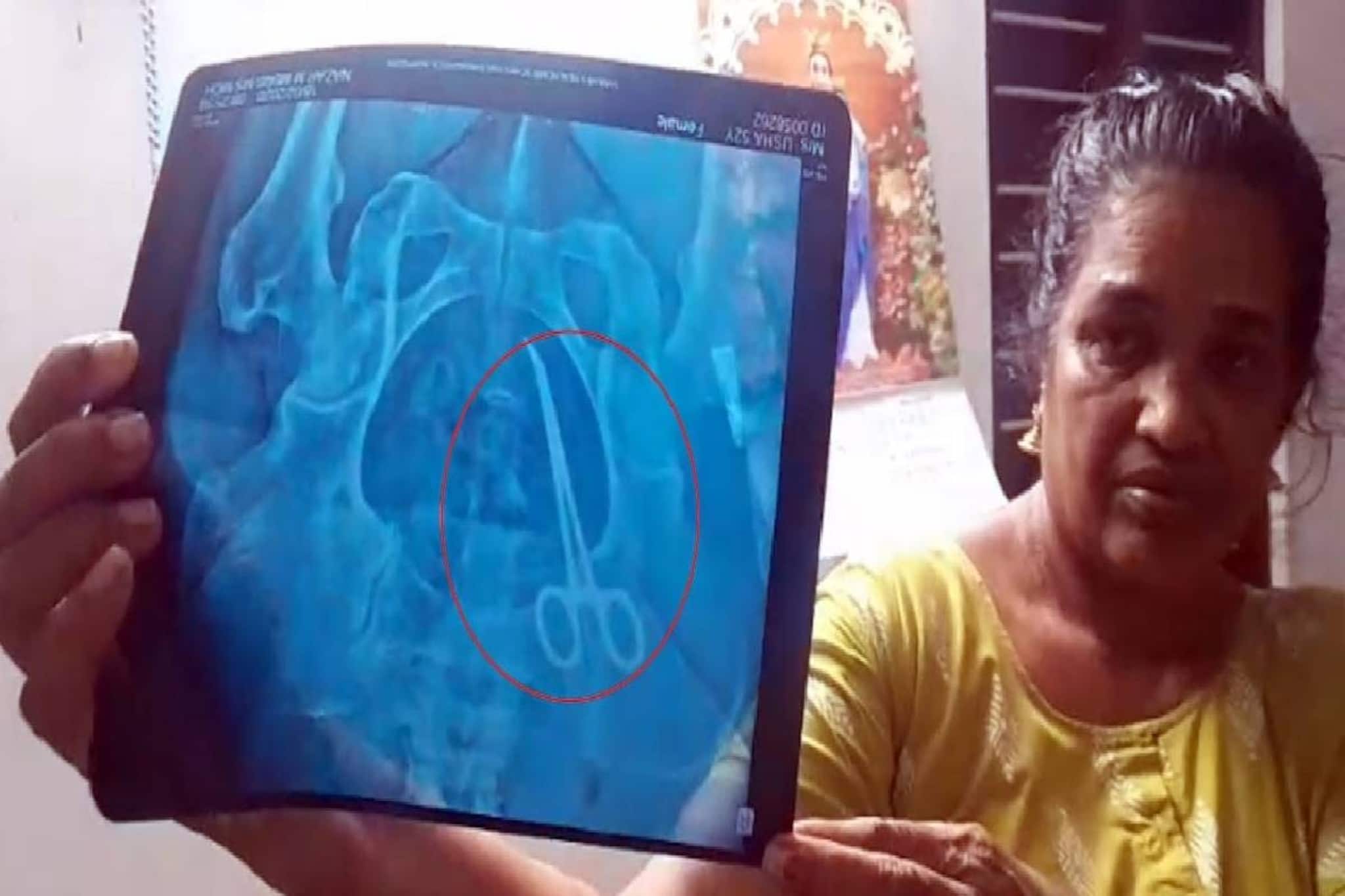 5 വർഷം മുമ്പത്തെ ശസ്ത്രക്രിയക്ക് പിന്നാലെ വീട്ടമ്മയ്ക്ക് വയറുവേദന; സ്കാനിങ്ങിൽ വയറ്റിൽ ശസ്ത്രക്രിയാ ഉപകരണം 5 വർഷം മുമ്പത്തെ ശസ്ത്രക്രിയക്ക് പിന്നാലെ വീട്ടമ്മയ്ക്ക് വയറുവേദന; സ്കാനിങ്ങിൽ വയറ്റിൽ ശസ്ത്രക്രിയാ ഉപകരണം