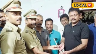 സുരക്ഷാ ഉപകരണങ്ങള്‍ പി.വി സജിത്ത്  സഹപ്രവര്‍ത്തകര്‍ക്ക് കൈമാറുന്നു 