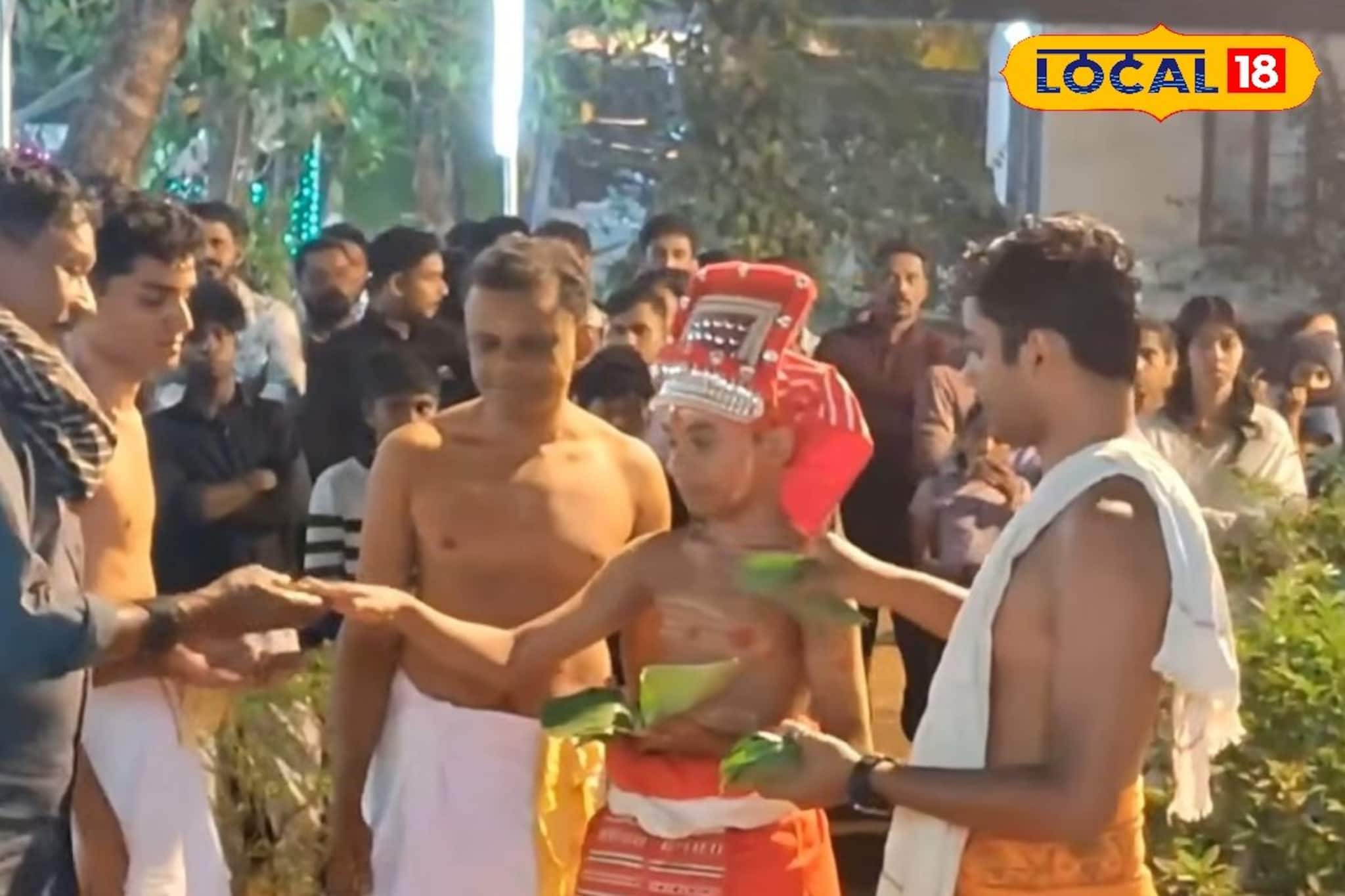 തെയ്യത്തിന് ചുവടുവച്ച് സൂര്യദേവ്; കുട്ടി ശാസ്തപ്പൻ തിറ മഹോത്സവത്തിൽ വിസ്മയമായി കാരണവർ വെള്ളാട്ടം