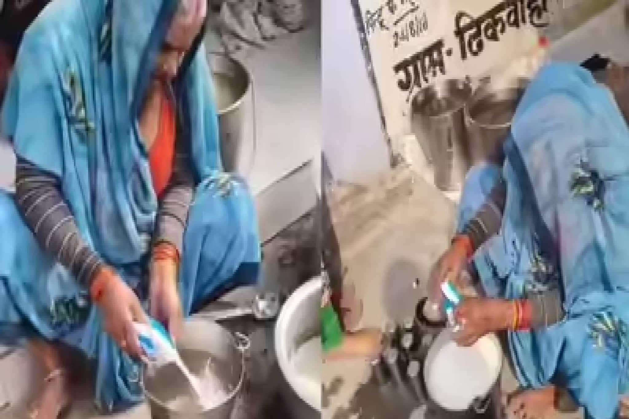 സർക്കാർ പ്രൈമറി സ്കൂളിൽ ഒരു ലിറ്റർ പാലിൽ ഒരു ബക്കറ്റ് വെള്ളം ചേർത്ത യുപിയിലെ പ്രധാനാധ്യാപികയ്ക്ക് സസ്പെൻഷൻ