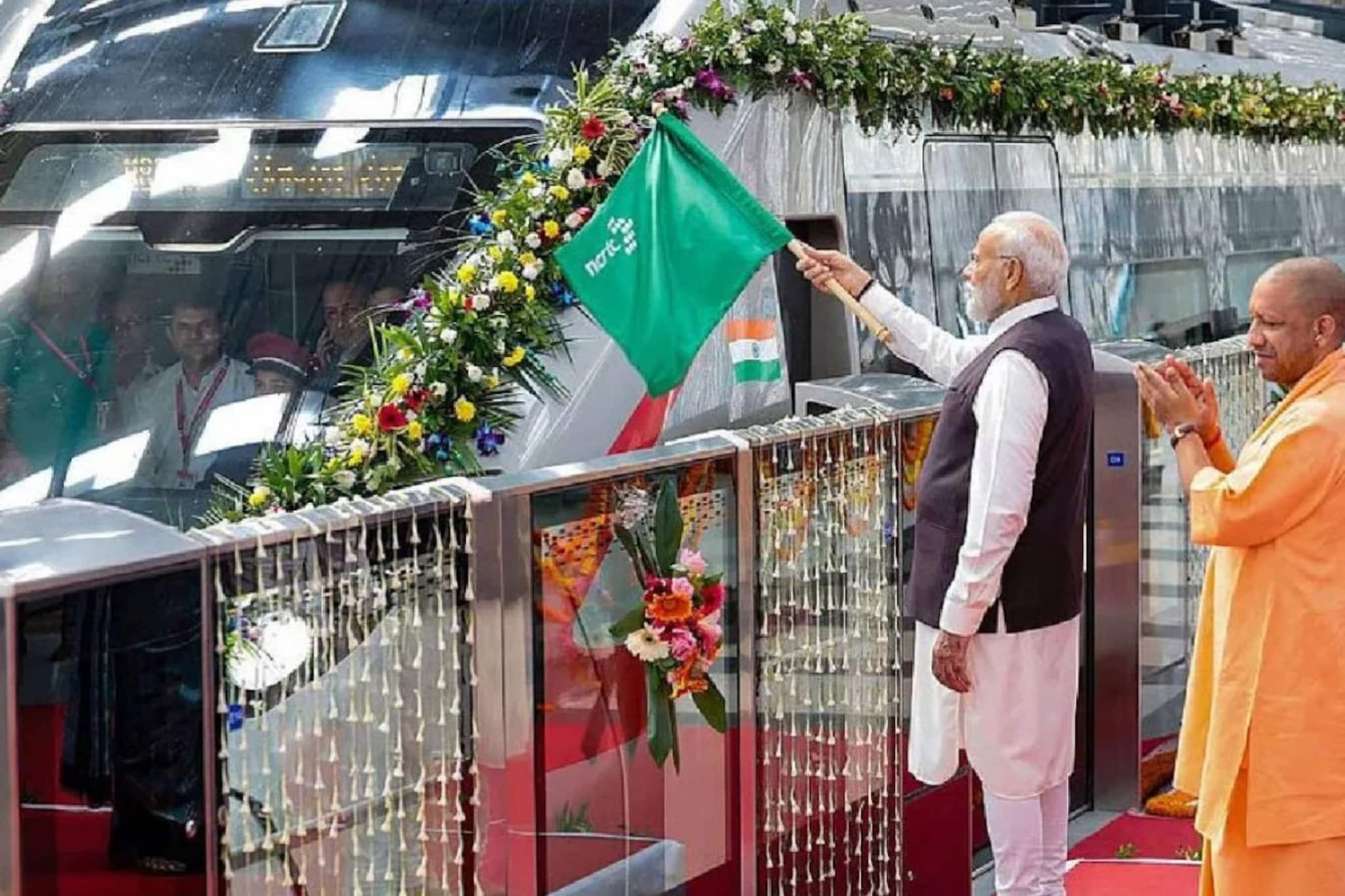 ഇന്ത്യയിലെ ഏറ്റവും വേഗതയേറിയ നമോ ഭാരത് ട്രെയിനും മീററ്റ് മെട്രോയും പ്രധാനമന്ത്രി നരേന്ദ്ര മോദി ഉദ്ഘാടനം ചെയ്തു