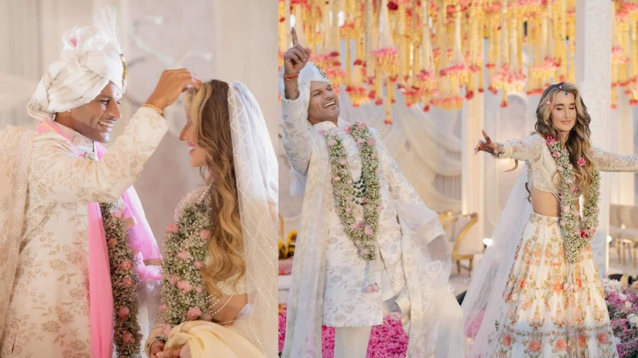 ശിഖർ ധവാനും സോഫി ഷൈനും വിവാഹിതരായി; ആശംസകളുമായി രോഹിത് ശർമയും സുരേഷ് റെയ്‌നയും