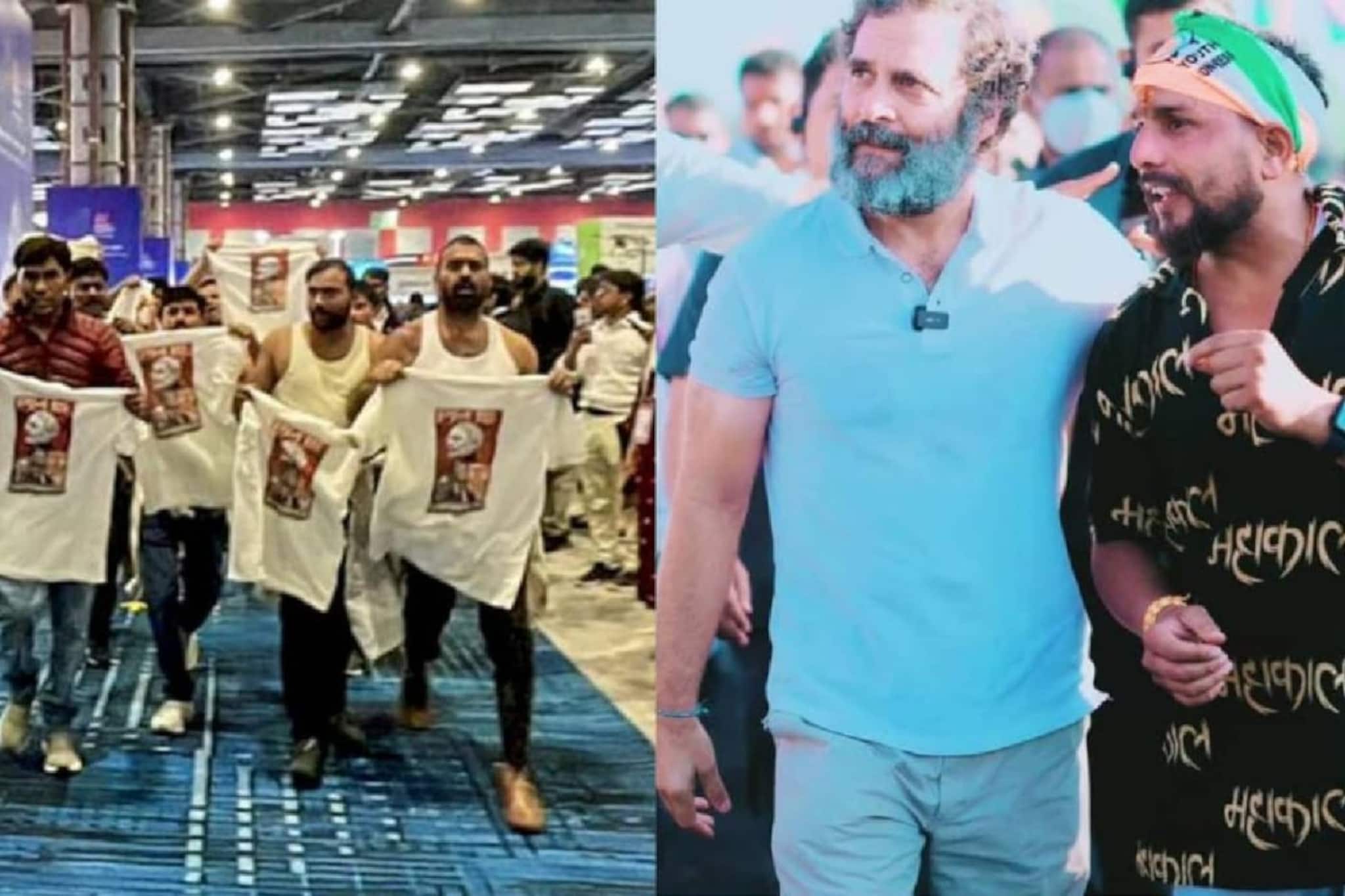 എഐ ഉച്ചകോടിയിലെ ഷർട്ടൂരി പ്രതിഷേധം; അഞ്ചാം പ്രതി ഗ്വാളിയറിൽ പിടിയിൽ; രാഹുൽ ഗാന്ധിക്കൊപ്പമുള്ള ചിത്രവും പുറത്ത്