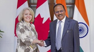 അജിത് ഡോവലും നതാലി ‍ഡ്രൂയിനും (PTI)