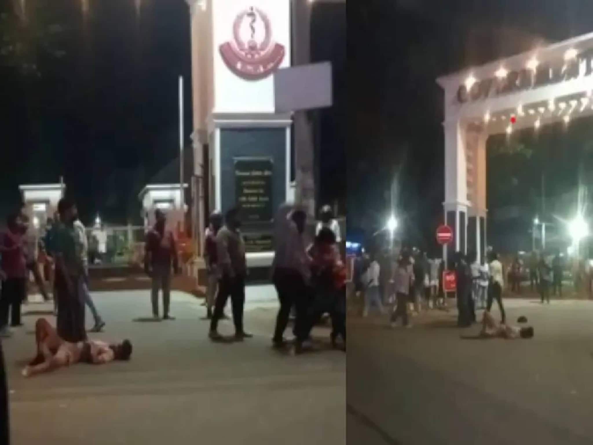 കോട്ടയം മെഡിക്കൽ കോളേജിന് മുന്നിൽ ആംബുലൻസ് ഡ്രൈവർമാരും യുവാക്കളും തമ്മിൽ കൂട്ടത്തല്ല്; മൂന്ന് ഡ്രൈവർമാർ കസ്റ്റഡിയിൽ