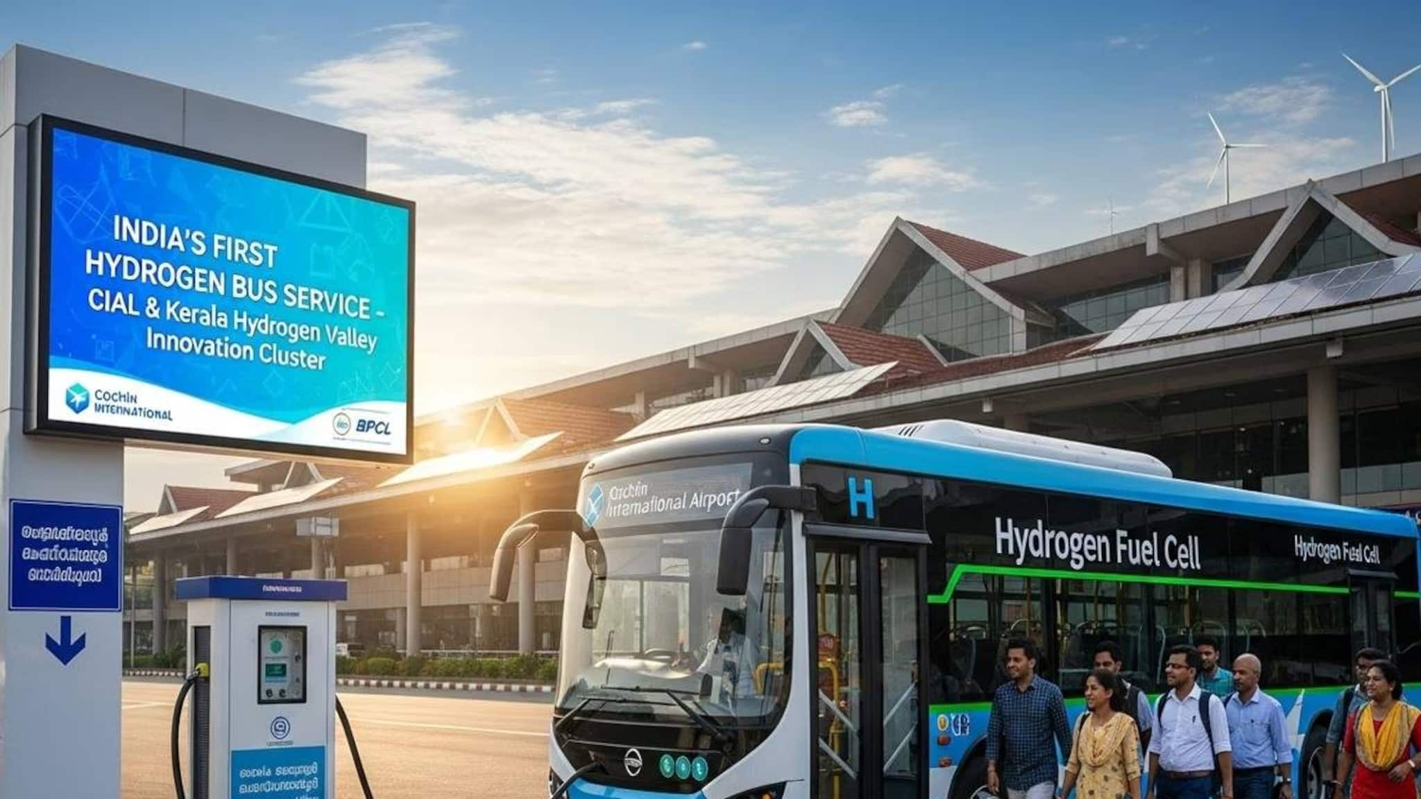 ഹൈഡ്രജൻ ബസുകൾ നിരത്തിലിറക്കുന്ന രാജ്യത്തെ ആദ്യ വിമാനത്താവളമാവാൻ സിയാൽ