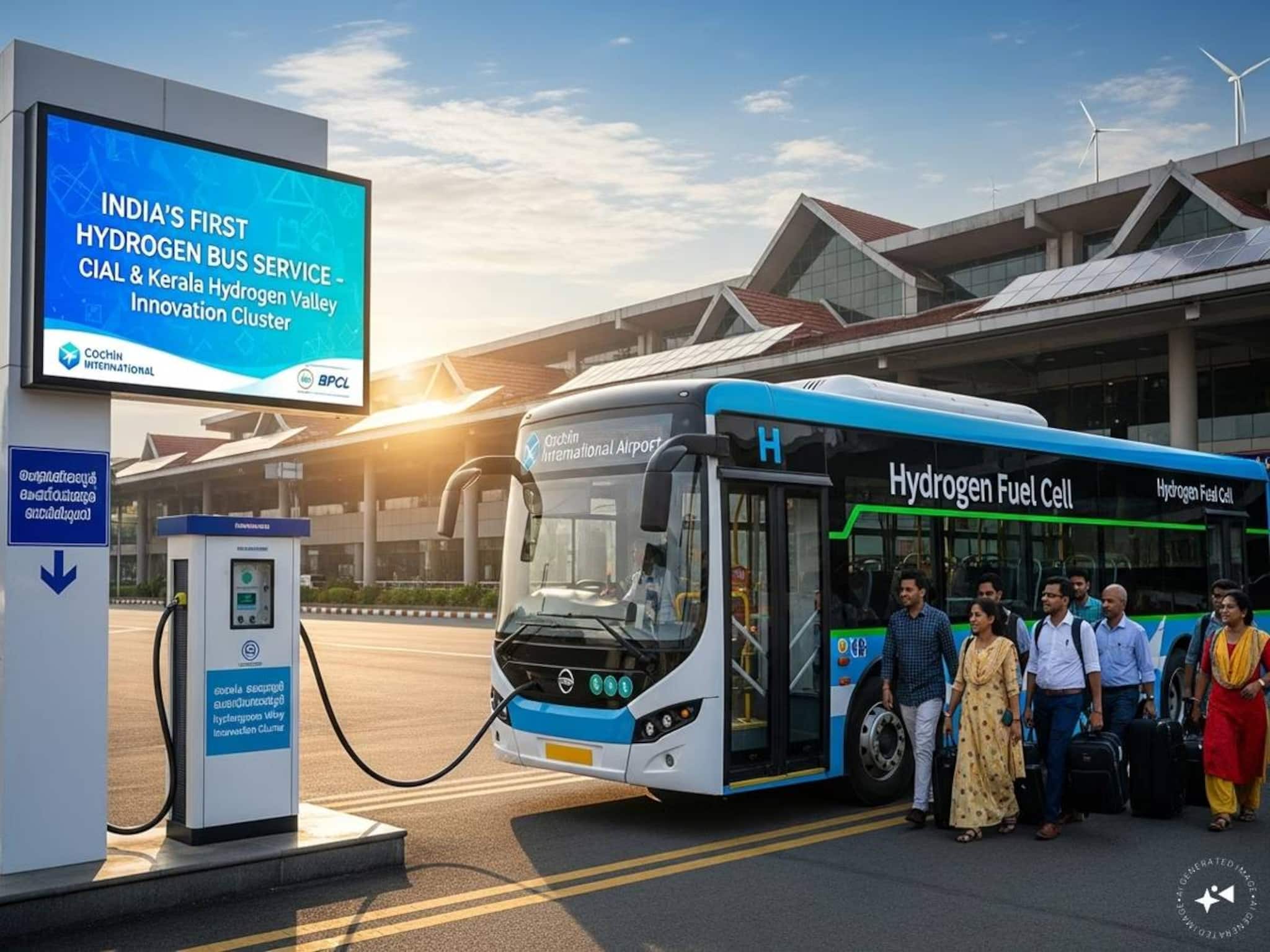 ഹൈഡ്രജൻ ബസുകൾ നിരത്തിലിറക്കുന്ന രാജ്യത്തെ ആദ്യ വിമാനത്താവളമാവാൻ സിയാൽ