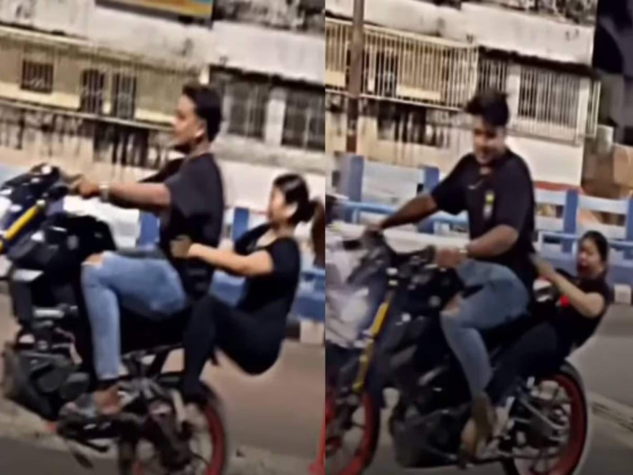 സുഹൃത്തിന്റെ 'ധൂം' സ്റ്റൈൽ ബൈക്ക് സ്റ്റണ്ട് പാളി; യുവതിക്ക് സ്വകാര്യ ഭാഗങ്ങളിൽ ഗുരുതര പരിക്ക് സുഹൃത്തിന്റെ 'ധൂം' സ്റ്റൈൽ ബൈക്ക് സ്റ്റണ്ട് പാളി; യുവതിക്ക് സ്വകാര്യ ഭാഗങ്ങളിൽ ഗുരുതര പരിക്ക്