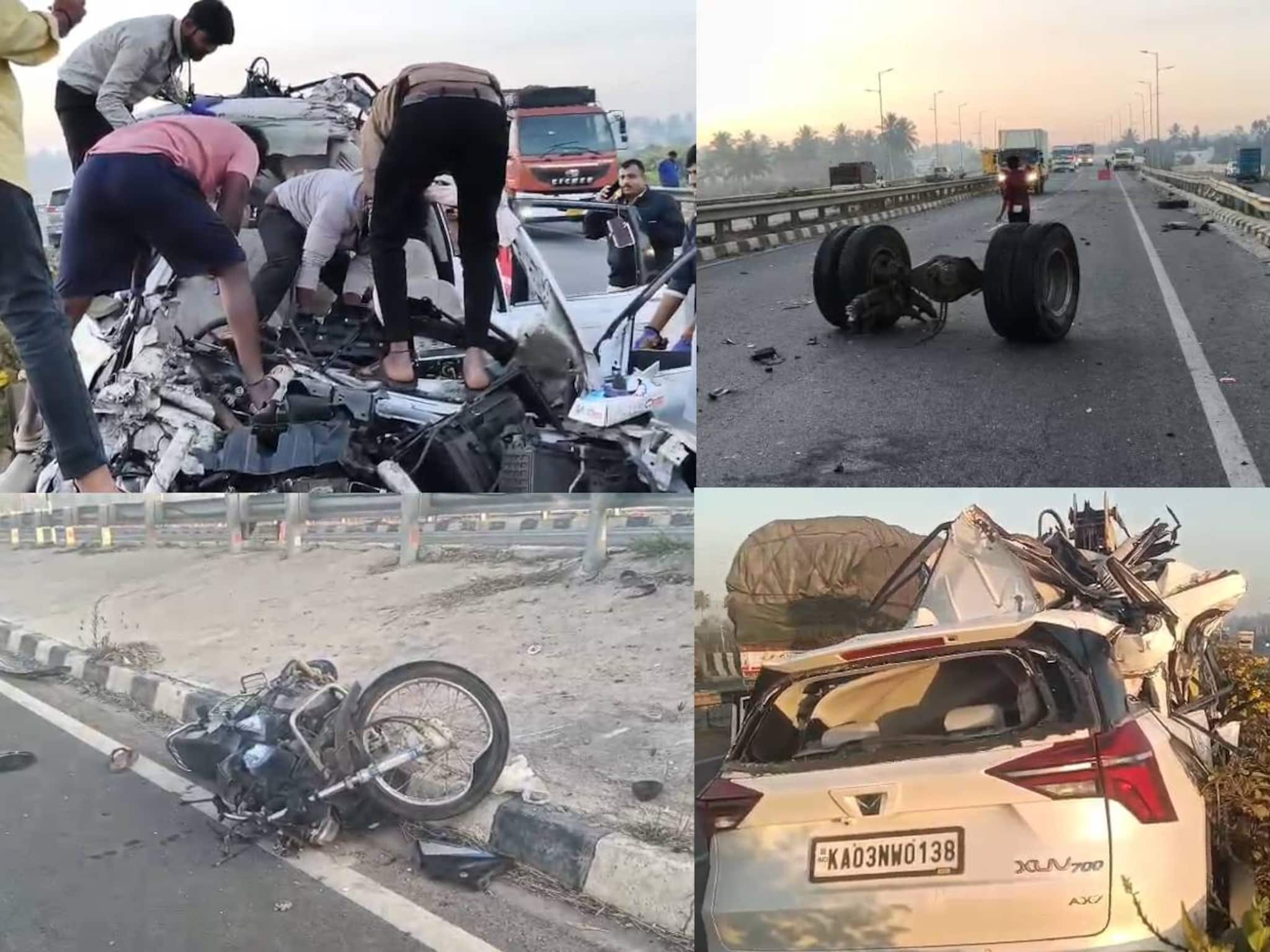 6 മലയാളി വിദ്യാർത്ഥികളടക്കം 7 പേർ കർണാടകത്തിൽ കാർ ലോറിക്ക് പിന്നിലിടിച്ച് മരിച്ചു