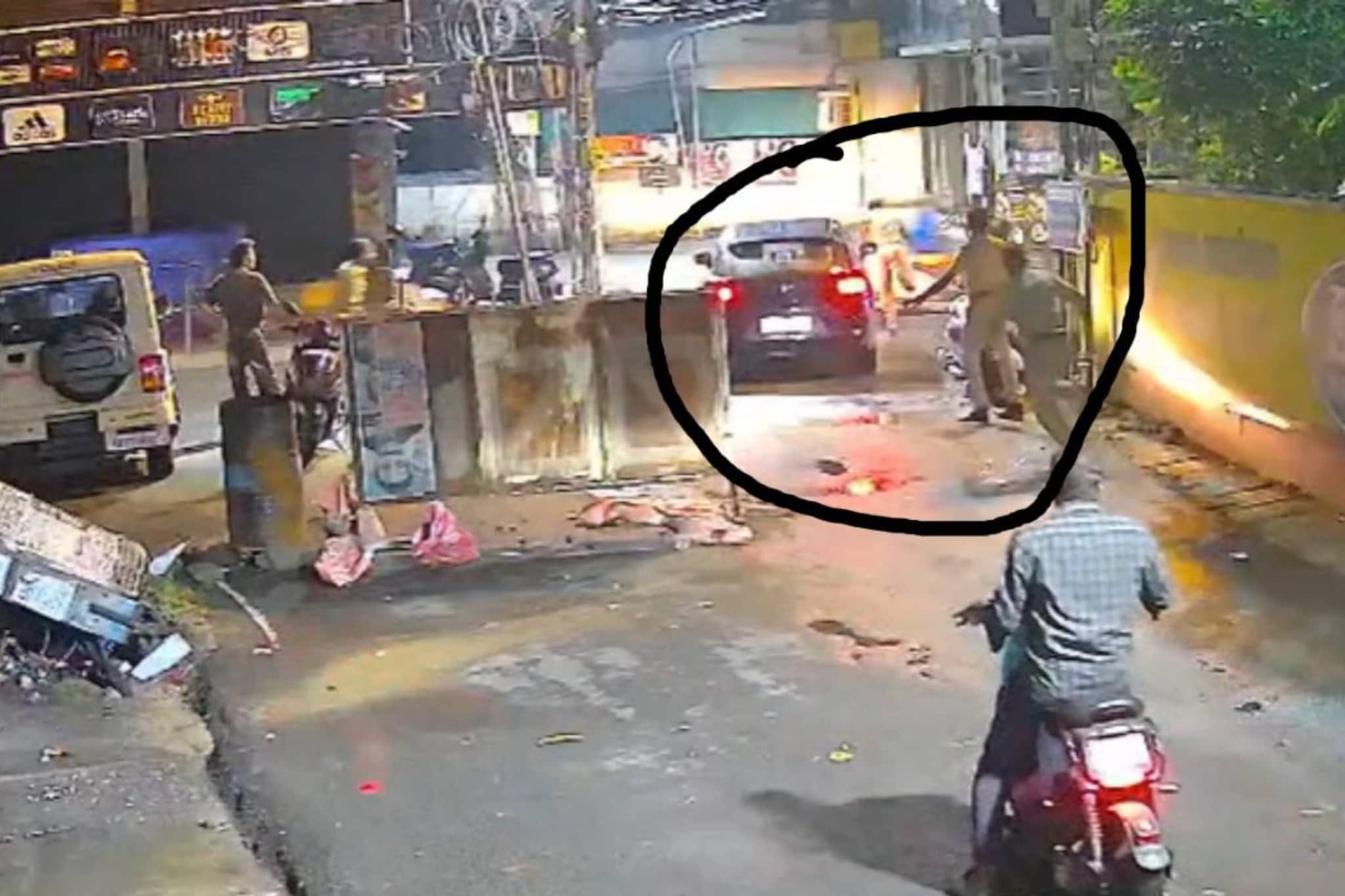 കൊച്ചിയിൽ വാഹനപരിശോധനക്കിടെ പോലീസ് ഉദ്യോഗസ്ഥനെ കാറിടിച്ച് അപായപ്പെടുത്താൻ ശ്രമം; രക്ഷപ്പെട്ടത് തലനാരിഴയ്ക്ക്