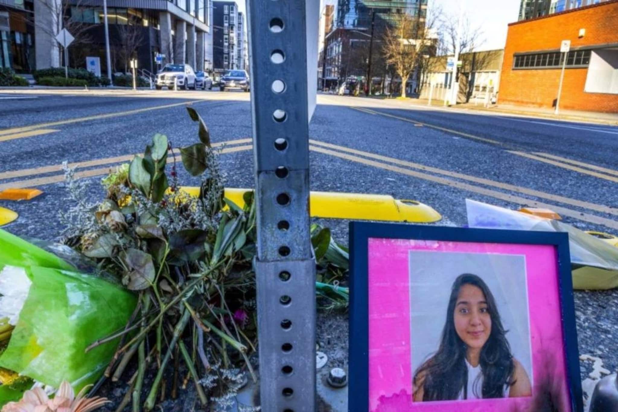 യുഎസിൽ പോലീസ് വാഹനമിടിച്ച് മരിച്ച ഇന്ത്യൻ വിദ്യാർത്ഥിനിയുടെ കുടുംബത്തിന് 265 കോടി രൂപ നഷ്ടപരിഹാരം