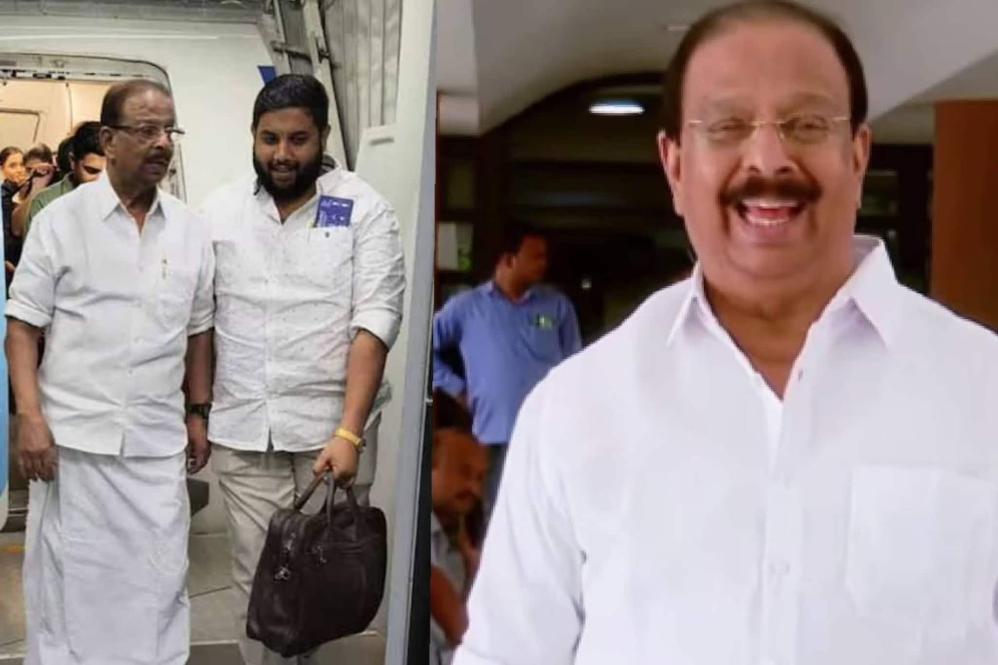 കണ്ണൂരിലെത്തി കെ. സുധാകരൻ; വിമാനത്താവളത്തിൽ വൻ സ്വീകരണം: ക്ഷീണിതനെന്ന് മാത്രം പ്രതികരണം