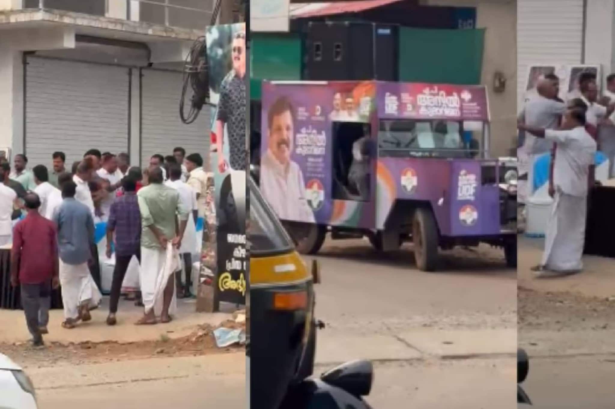 മലപ്പുറം വണ്ടൂരിൽ പ്രചാരണത്തിനിടെ മുസ്ലീം ലീ​ഗ്-കോൺ​ഗ്രസ് പ്രവർത്തകർ ഏറ്റുമുട്ടി; വാഹനത്തിൽ നിന്നിറങ്ങാതെ എ.പി. അനി