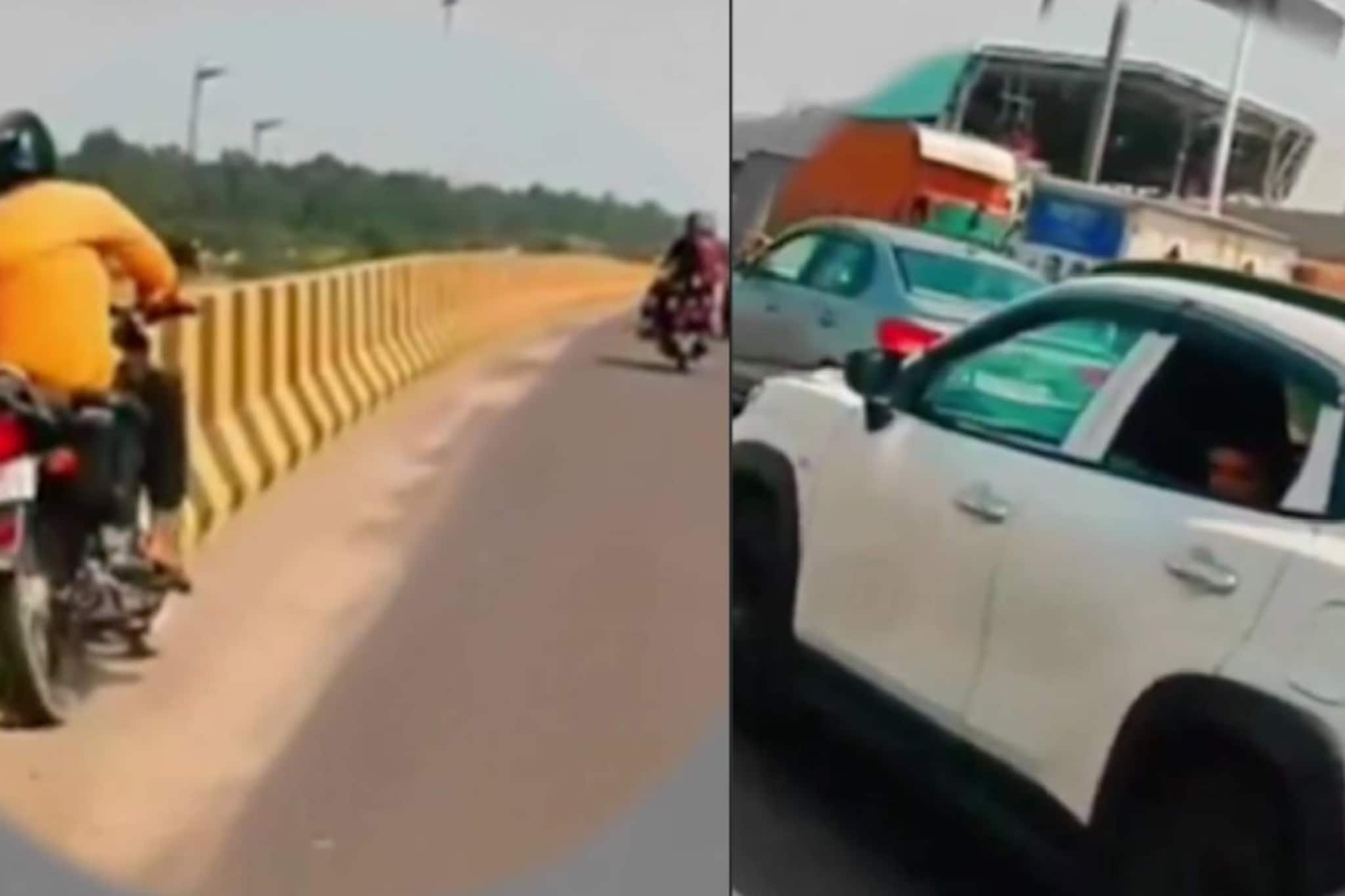 ഓടുന്ന കാറിലിരുന്ന കുട്ടി ബൈക്ക് യാത്രക്കാർക്ക് നേരെ വെള്ളം നിറച്ച ബലൂൺ എറിഞ്ഞു ; പോലീസ് കേസെടുത്തു