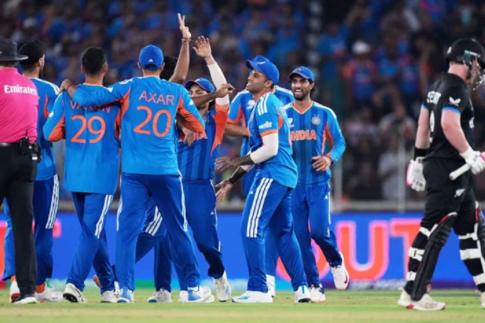 ICC T20 World Cup Final |ഫൈനലിലും തിളങ്ങി സഞ്ജു; കിവീസിനെ 96 റൺസിന് തകർത്ത് ഇന്ത്യയ്ക്ക് മൂന്നാം ടി20 കിരീടം