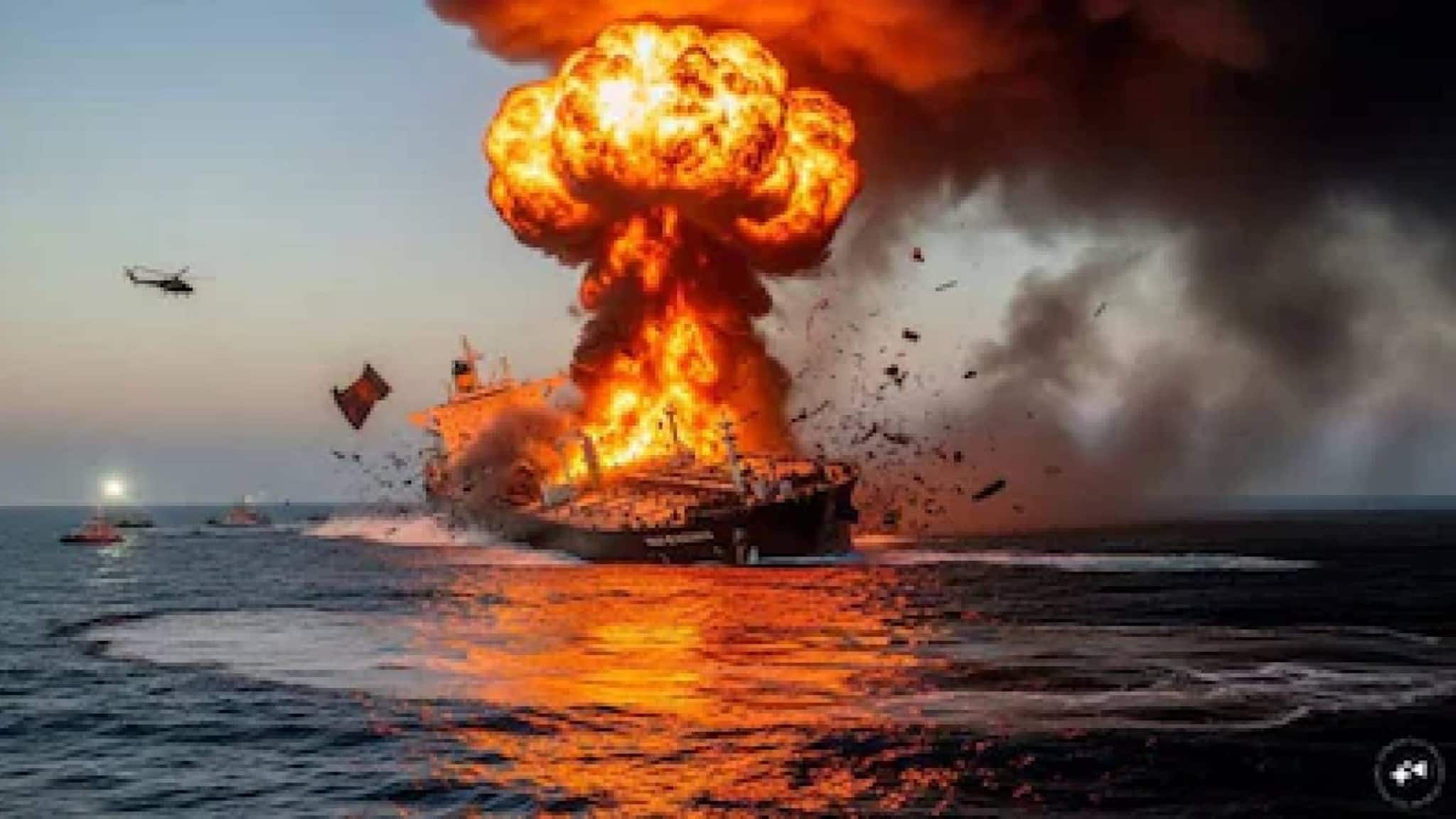 കുവൈറ്റ് തീരത്ത് എണ്ണക്കപ്പലിൽ വൻ സ്ഫോടനം; എണ്ണച്ചോർച്ചയെന്ന് റിപ്പോർട്ട്