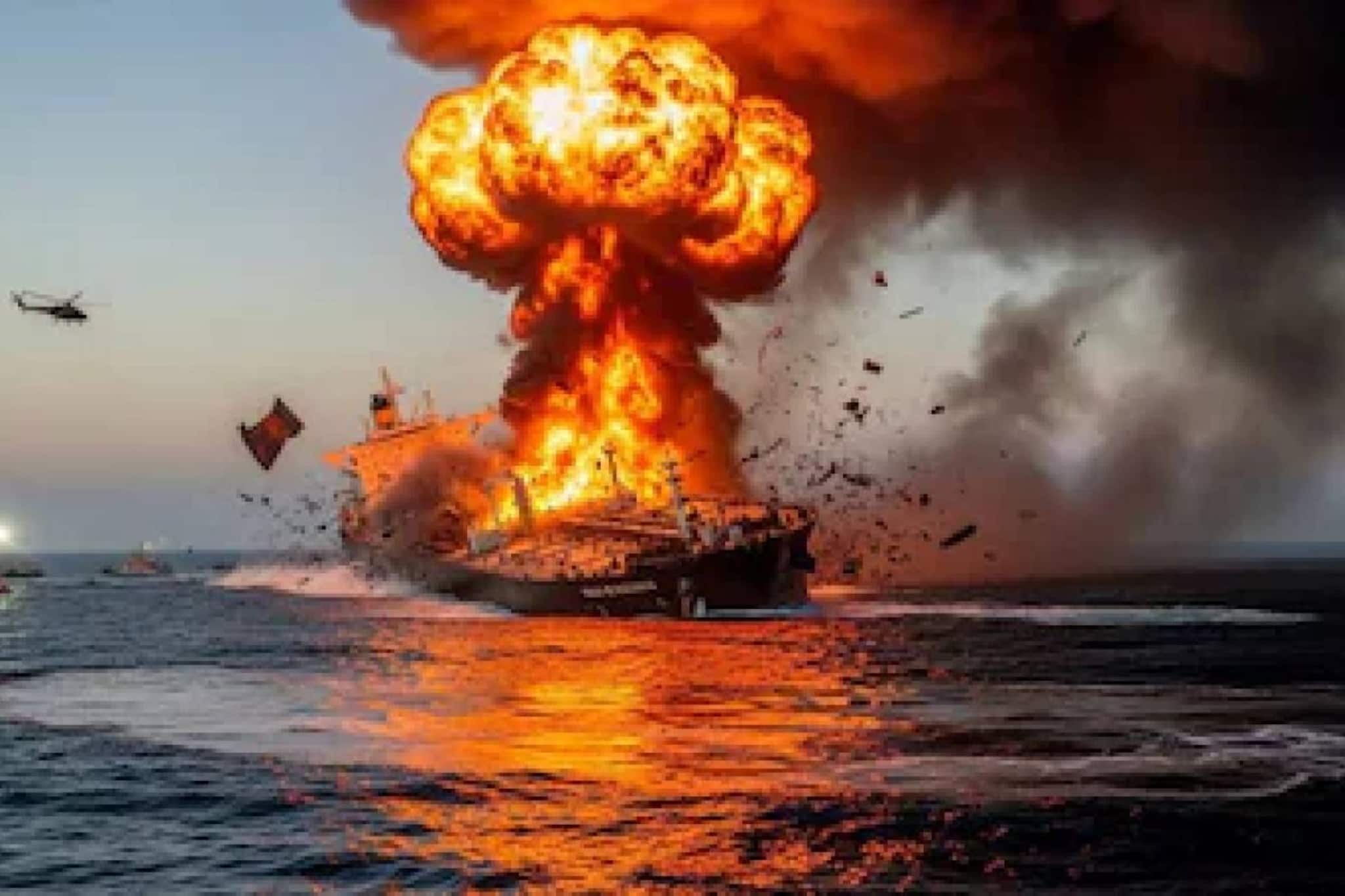 കുവൈറ്റ് തീരത്ത് എണ്ണക്കപ്പലിൽ വൻ സ്ഫോടനം; എണ്ണച്ചോർച്ചയെന്ന് റിപ്പോർട്ട്