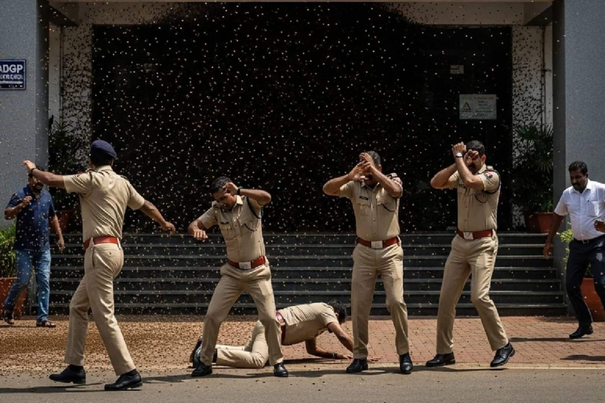 തിരുവനന്തപുരത്ത് എഡിജിപി ഓഫീസിൽ തേനീച്ച ആക്രമണത്തിൽ പൊലീസുകാരടക്കം 7 പേർക്ക് പരിക്ക്