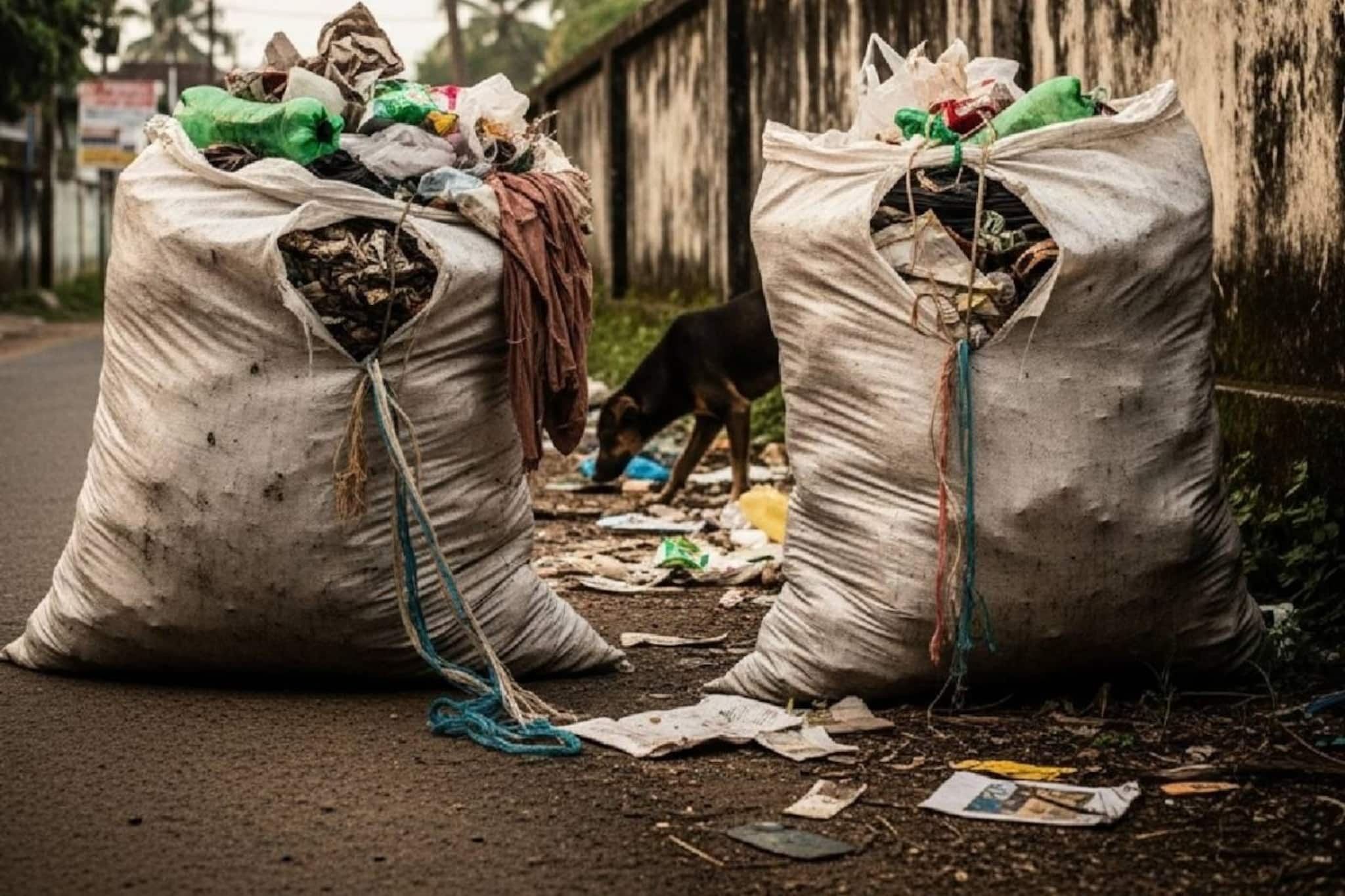 മാലിന്യം കണ്ടപ്പോഴേ ആളെ പിടികിട്ടി! ചാക്കിൽകെട്ടി പൊതുസ്ഥലത്ത് മാലിന്യം തള്ളിയ ആളെ പൊക്കി ഗ്രാമപഞ്ചായത്ത്