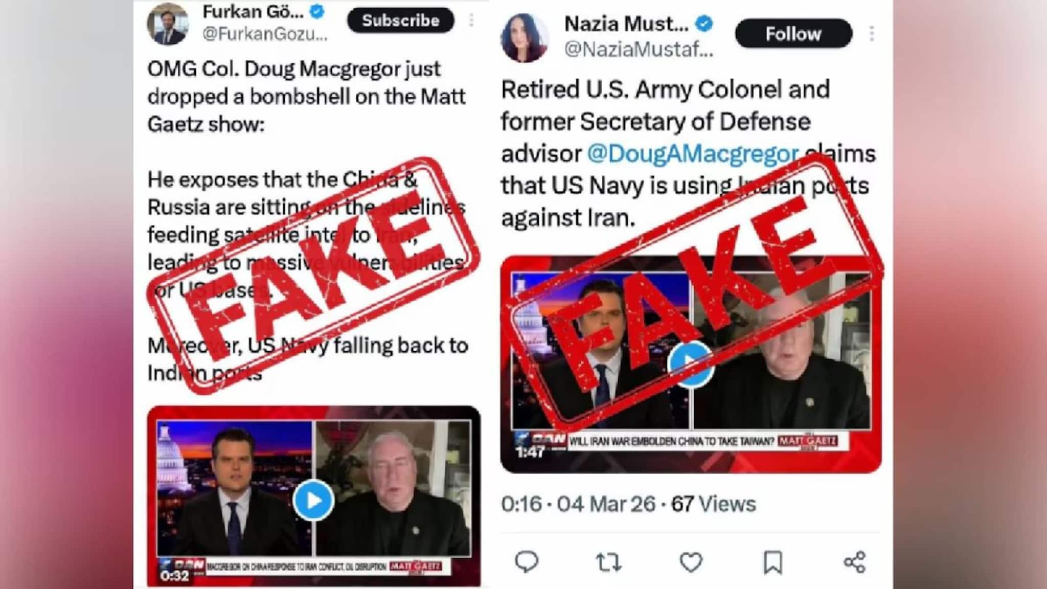 'അടിസ്ഥാനരഹിതം': ഇറാനെ ആക്രമിക്കാൻ ഇന്ത്യൻ തുറമുഖങ്ങൾ യുഎസ് നേവി ഉപയോഗിക്കുന്നുവെന്ന അവകാശവാദം ഇന്ത്യ തള്ളി