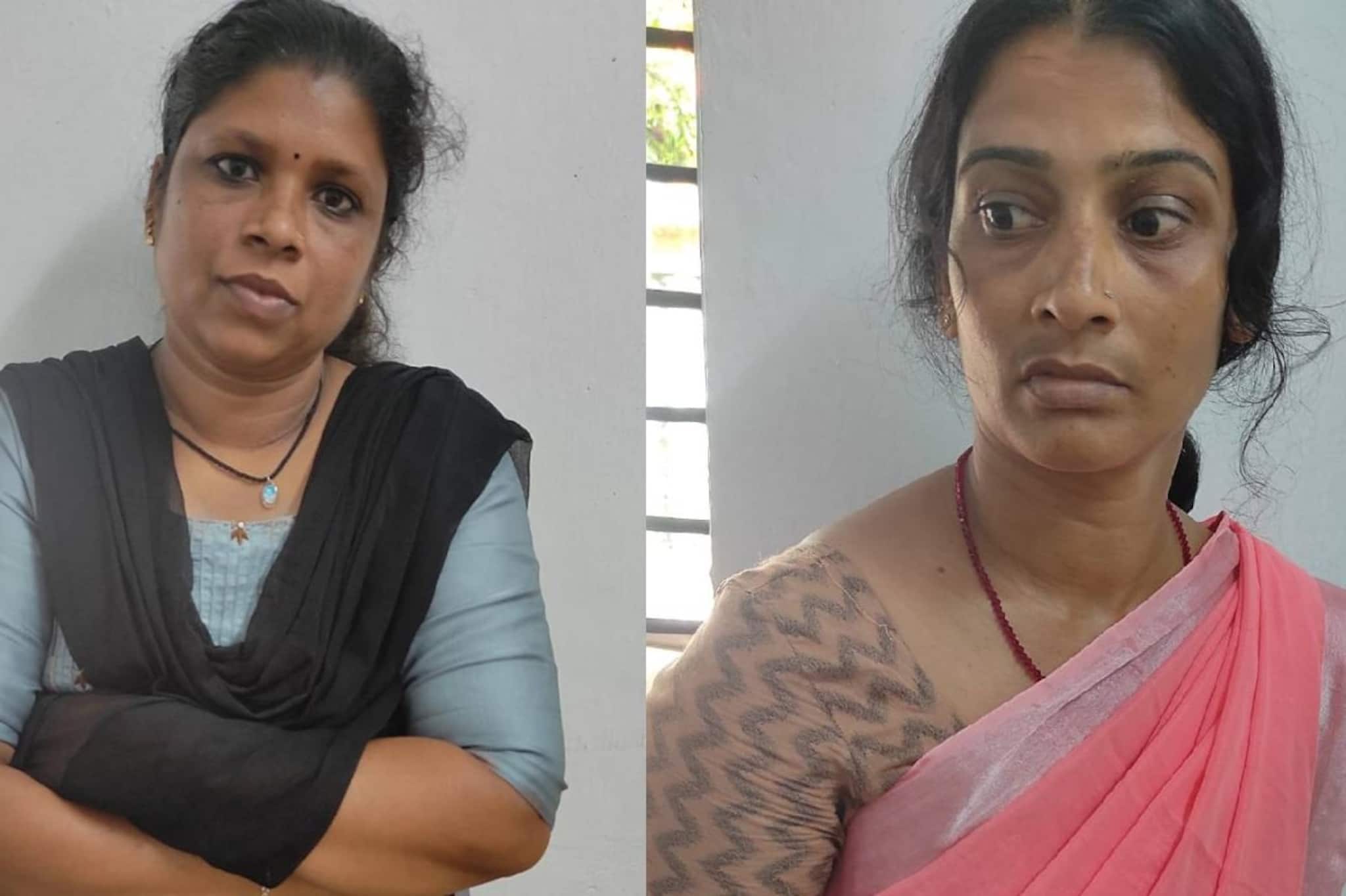 ദോഷം മാറ്റാൻ ധ്യാനകേന്ദ്രത്തിൽ നൽകാനെന്ന വ്യാജേന വീട്ടമ്മയുടെ 11 പവൻ  തട്ടിയെടുത്ത സംഘത്തിലെ രണ്ട് സ്ത്രീകൾ പിടിയിൽ