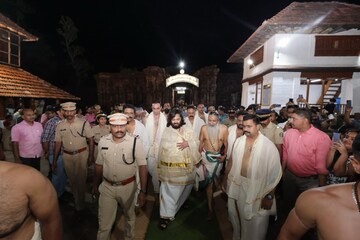 അനന്ത് അംബാനി ഗുരുവായൂരിലും രാജരാജേശ്വര ക്ഷേത്രത്തിലും ദർശനം നടത്തി; 3 കോടി വീതം സംഭാവന നൽകി