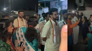 രമേഷ് പിഷാരടിയെ ബിജെപി പ്രവർത്തകർ തടയുന്നു