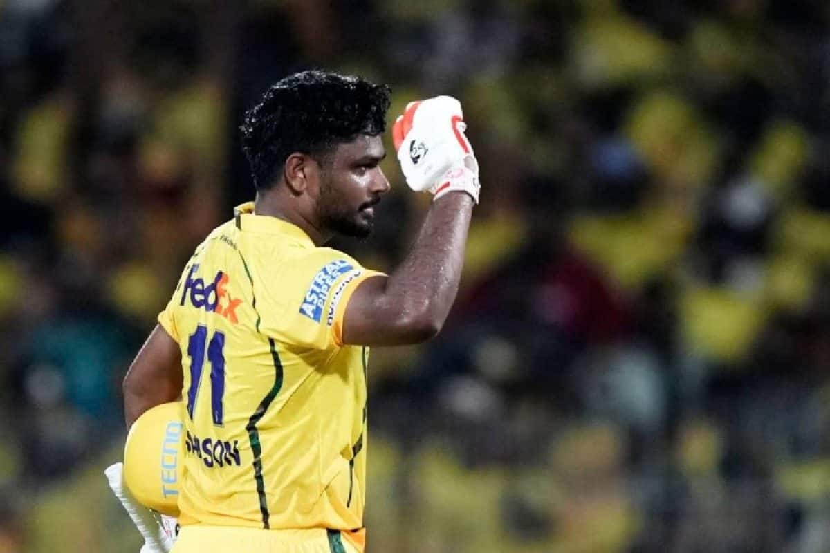 ചെപ്പോക്കിൽ തകർത്തടിച്ച് ചേട്ടൻ; ചെന്നൈയ്ക്കായി സഞ്ജുവിന്റെ കന്നി സെഞ്ച്വറി:സിക്സടിയിലും റെക്കോഡ്