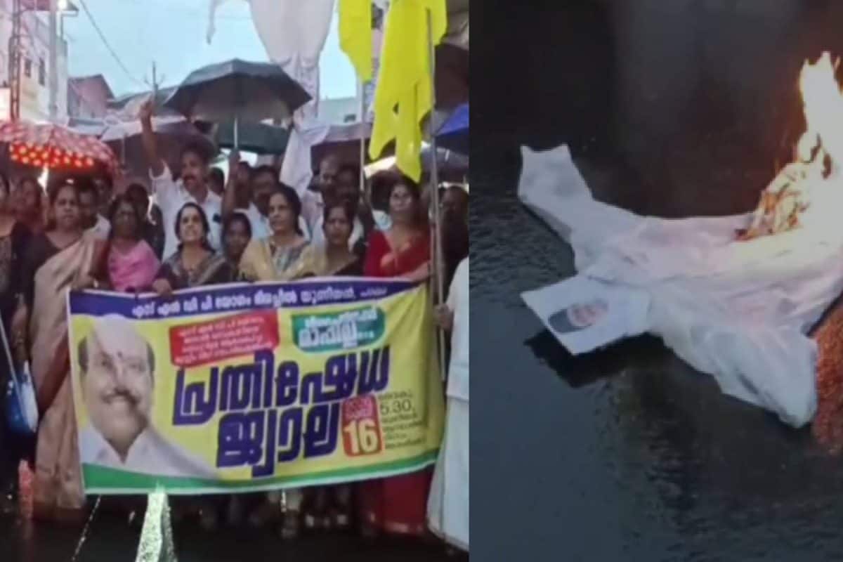 മുസ്ലീം ലീഗിനെതിരെ എസ്എൻഡിപി യൂണിയൻ; പാലായിൽ സാദിക്കലി തങ്ങളുടെ കോലം കത്തിച്ചു