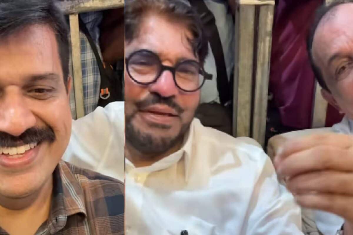 'സ്വരരാഗ രൂപിണി സരസ്വതി' സത്യപ്രതിജ്ഞയ്ക്കിടെ പാടി സമദാനിയും ബെന്നി ബെഹനാനും; വൈറൽ